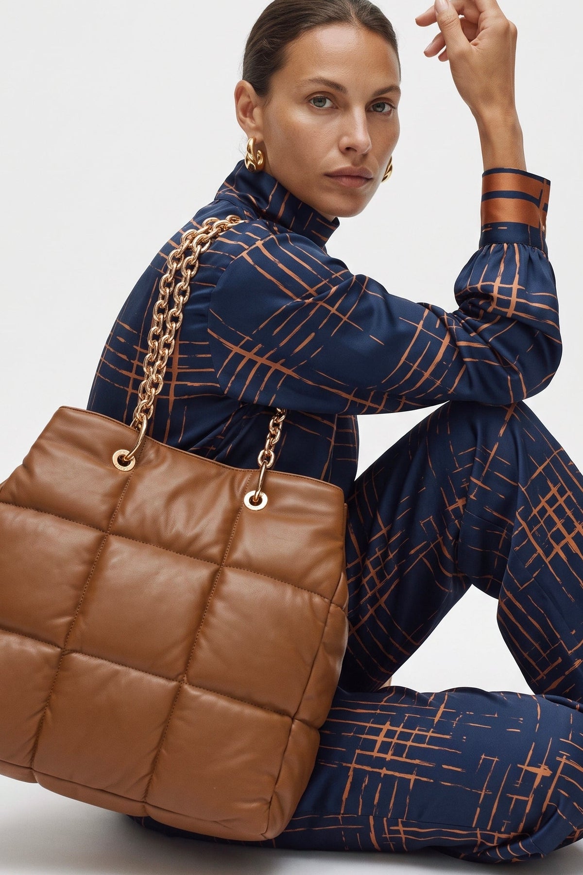 Borsa Donna Pouch Media in Simil Pelle - Caractère