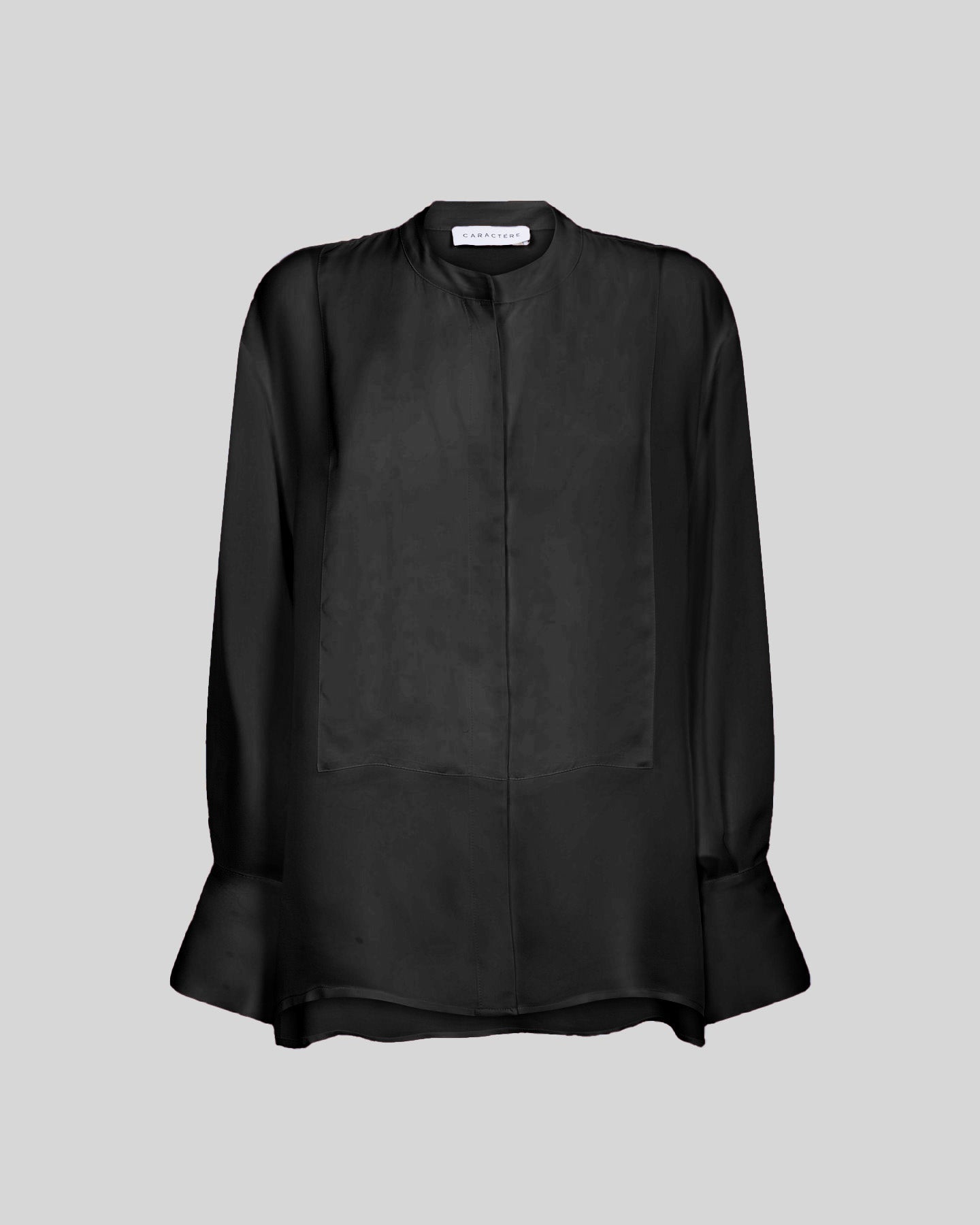 Camicia in satin con linea morbida e design essenziale - Caractère