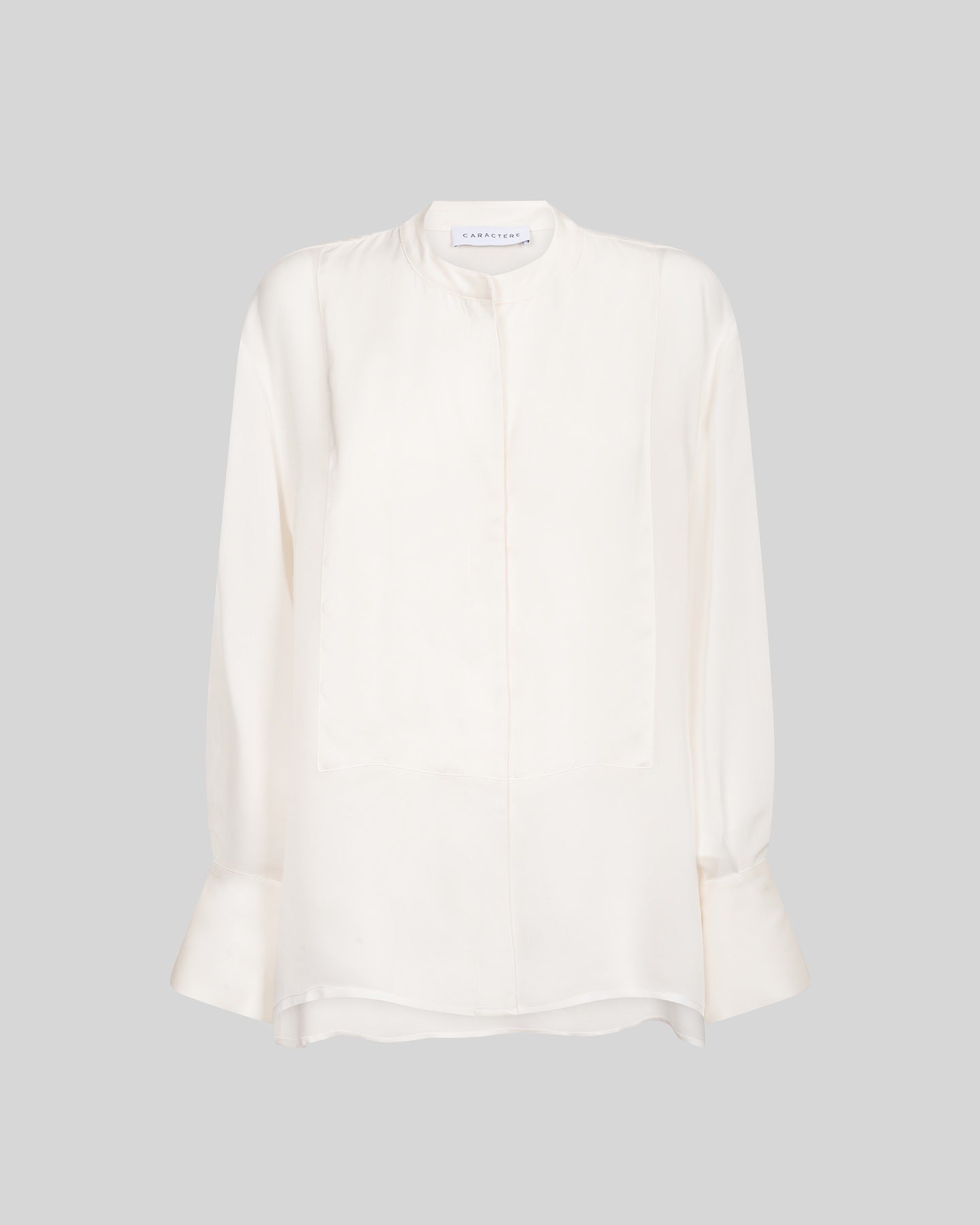 Camicia in satin con linea morbida e design essenziale - Caractère