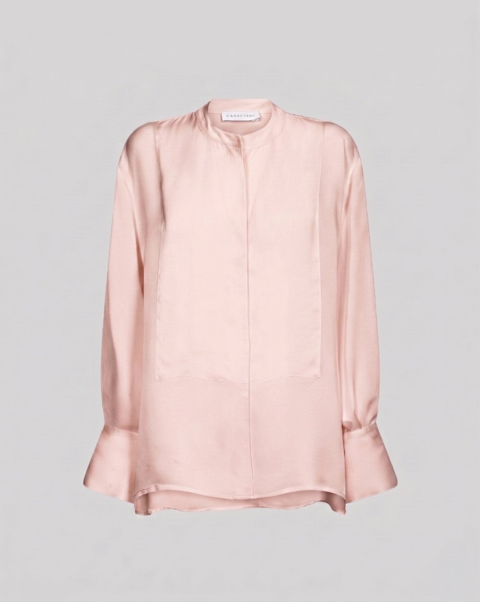 Camicia in satin con linea morbida e design essenziale - Caractère