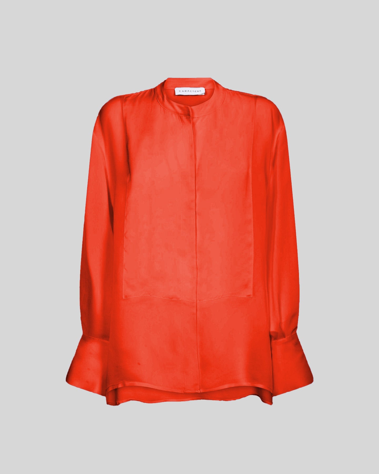 Camicia in satin con linea morbida e design essenziale - Caractère