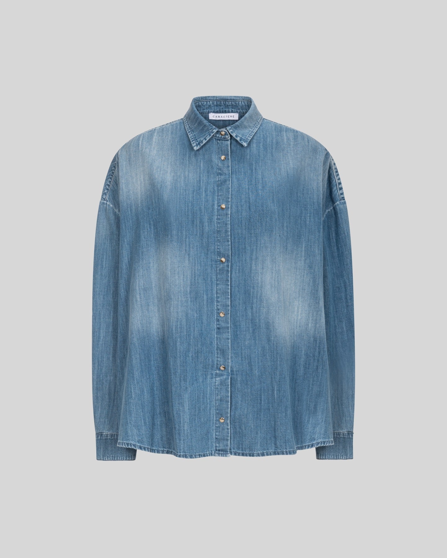 Camicia Oversize in Denim Lavato - Caractère