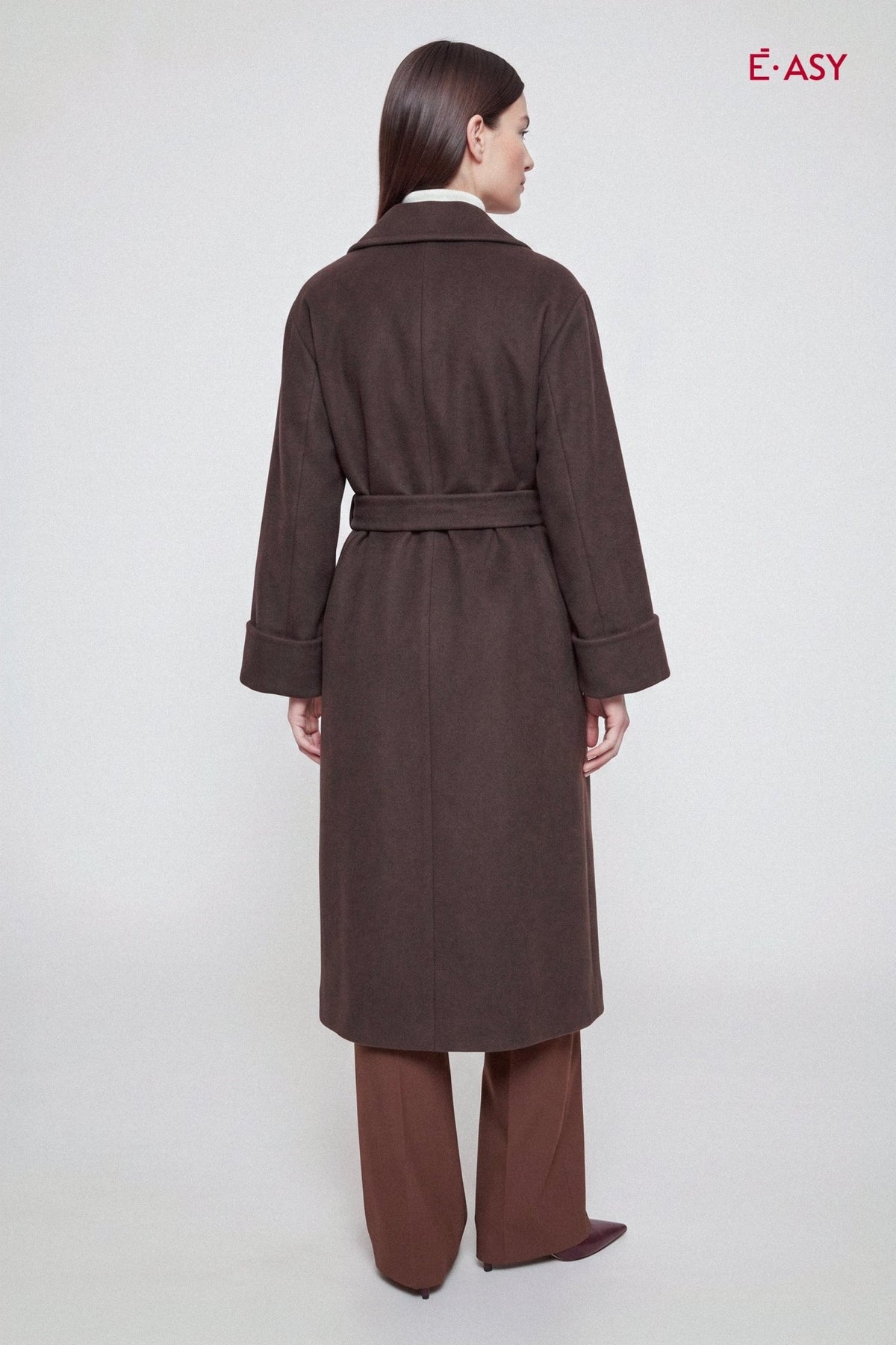 Cappotto Lungo Donna Spigato con Cintura - Caractère