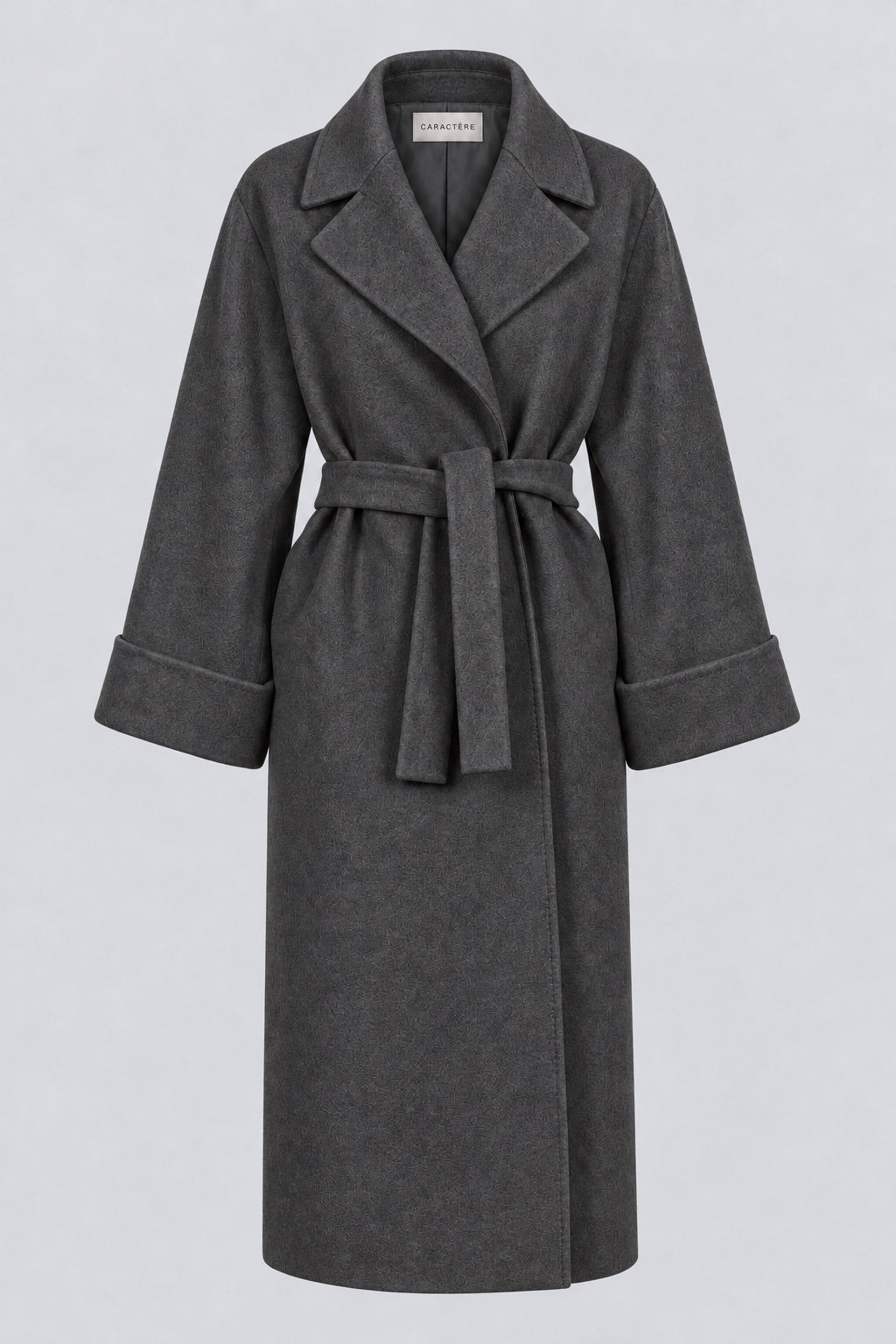 Cappotto Lungo Donna Spigato con Cintura - Caractère