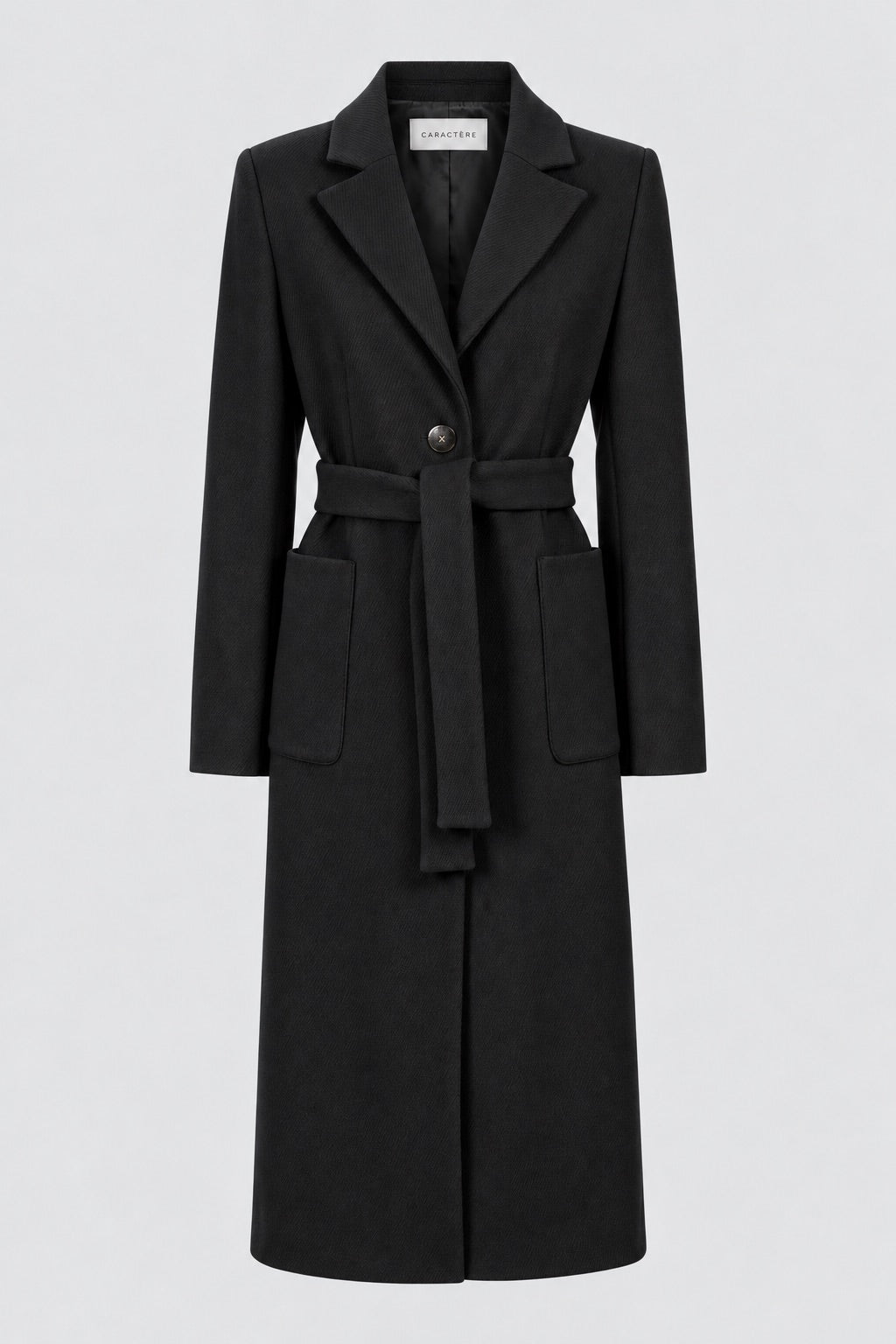 Cappotto lungo in panno in misto lana - Caractère