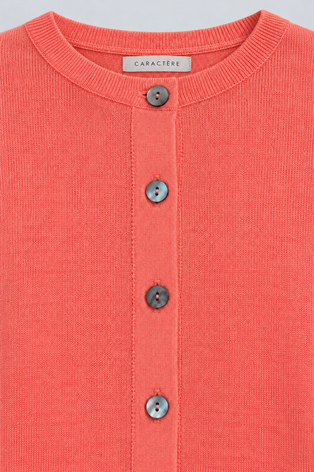 Cardigan Girocollo In Misto Lana Rasato