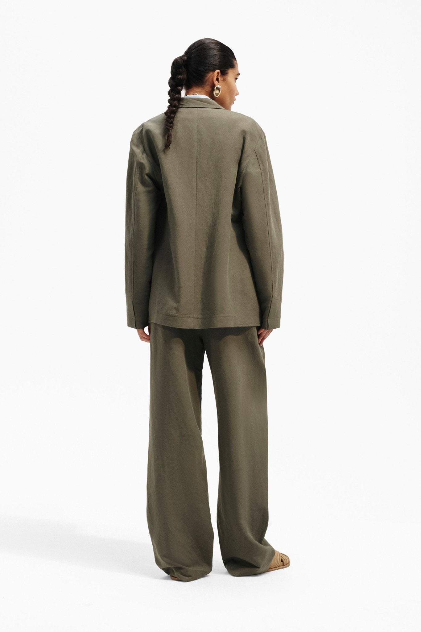 Giacca Donna in Lino e Viscosa Monopetto - Caractère