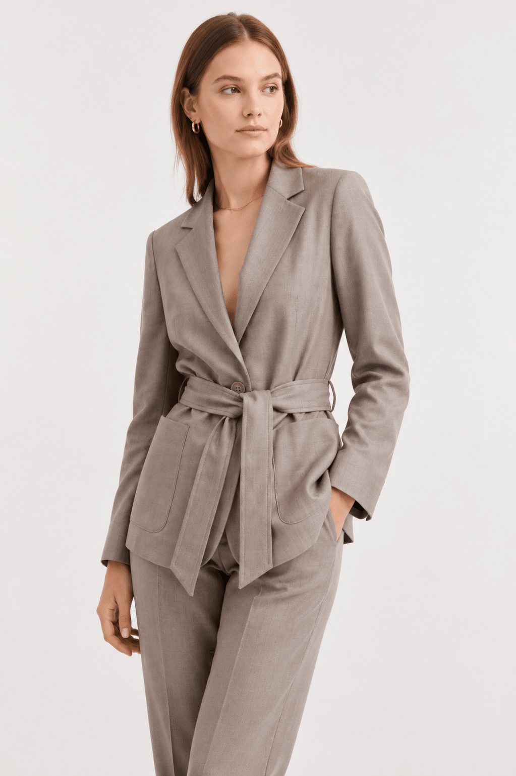 Giacca Donna in Viscosa con Cintura - Caractère