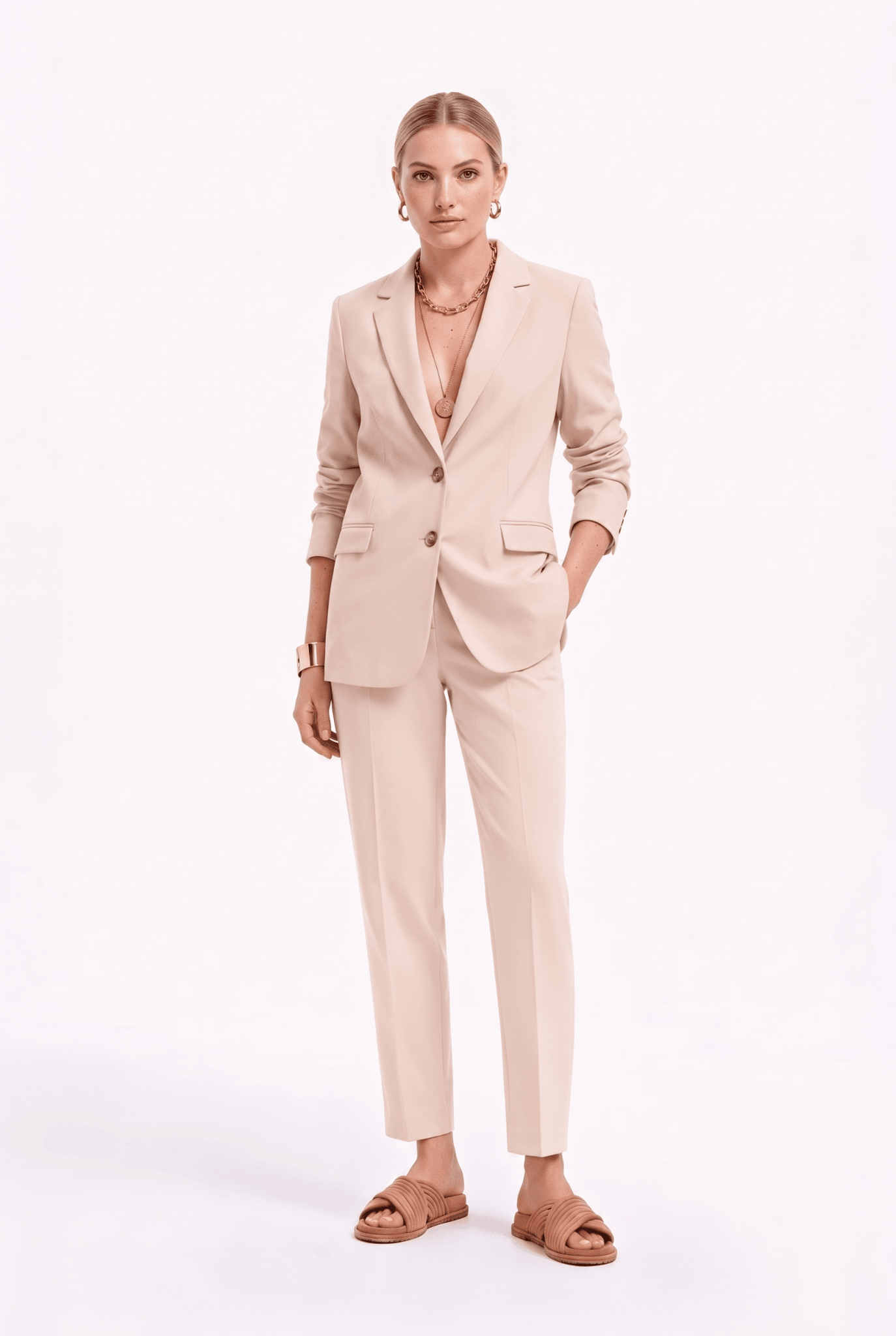 Giacca Donna Monopetto in Cotone Stretch – Elegante e Comoda per l'Estate - Caractère
