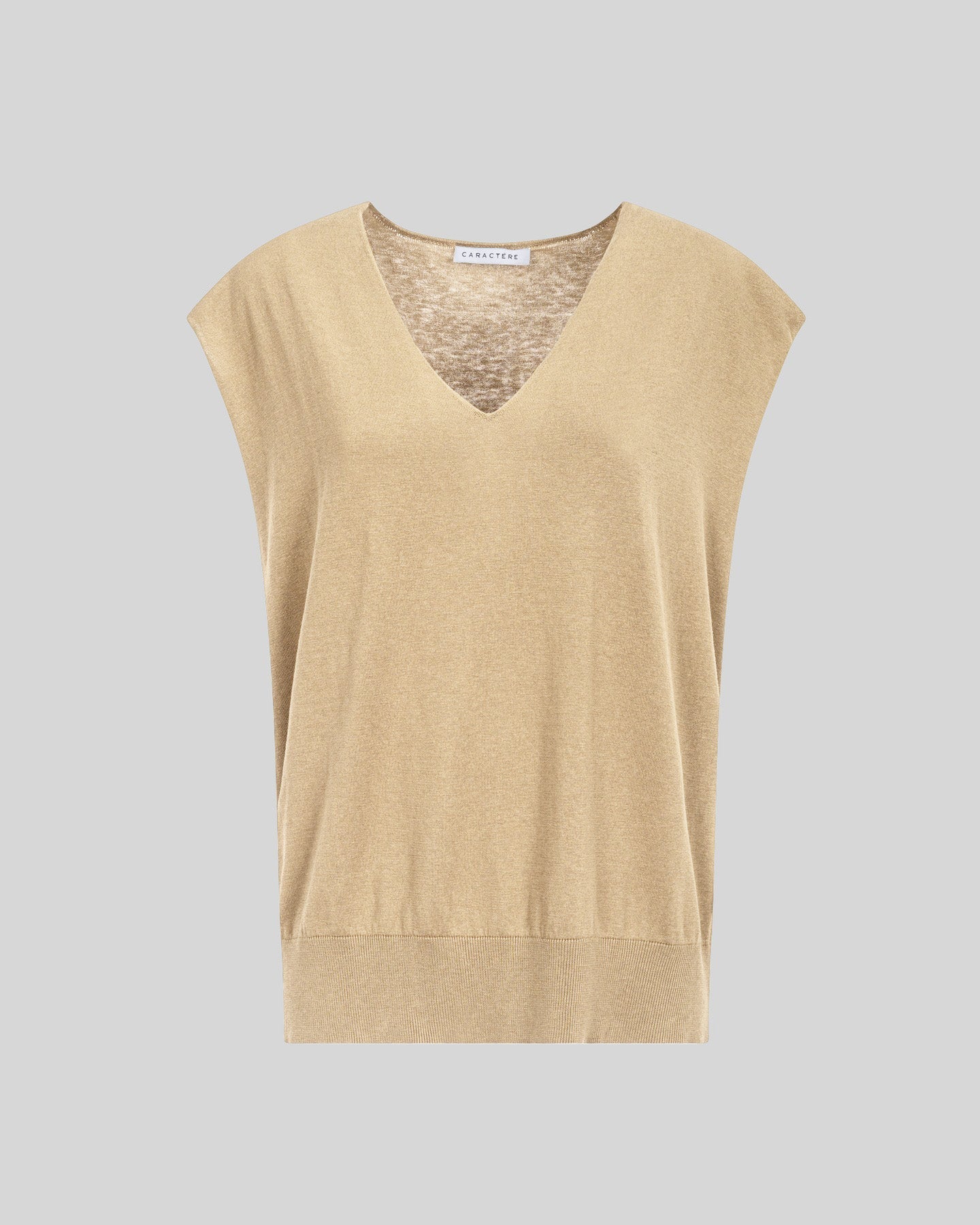Gilet Donna Scollo a V in Misto Seta - Caractère