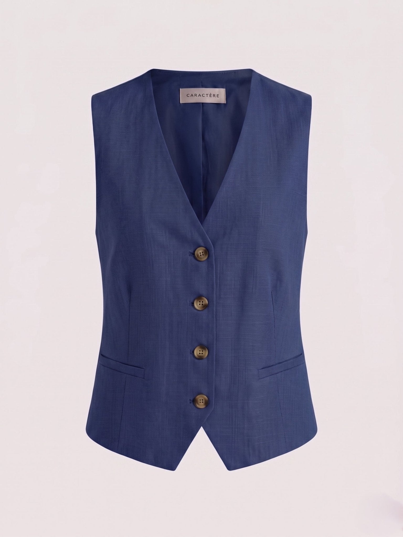 Gilet in Misto Lino Coordinato con Pantalone e Giacca - Caractère