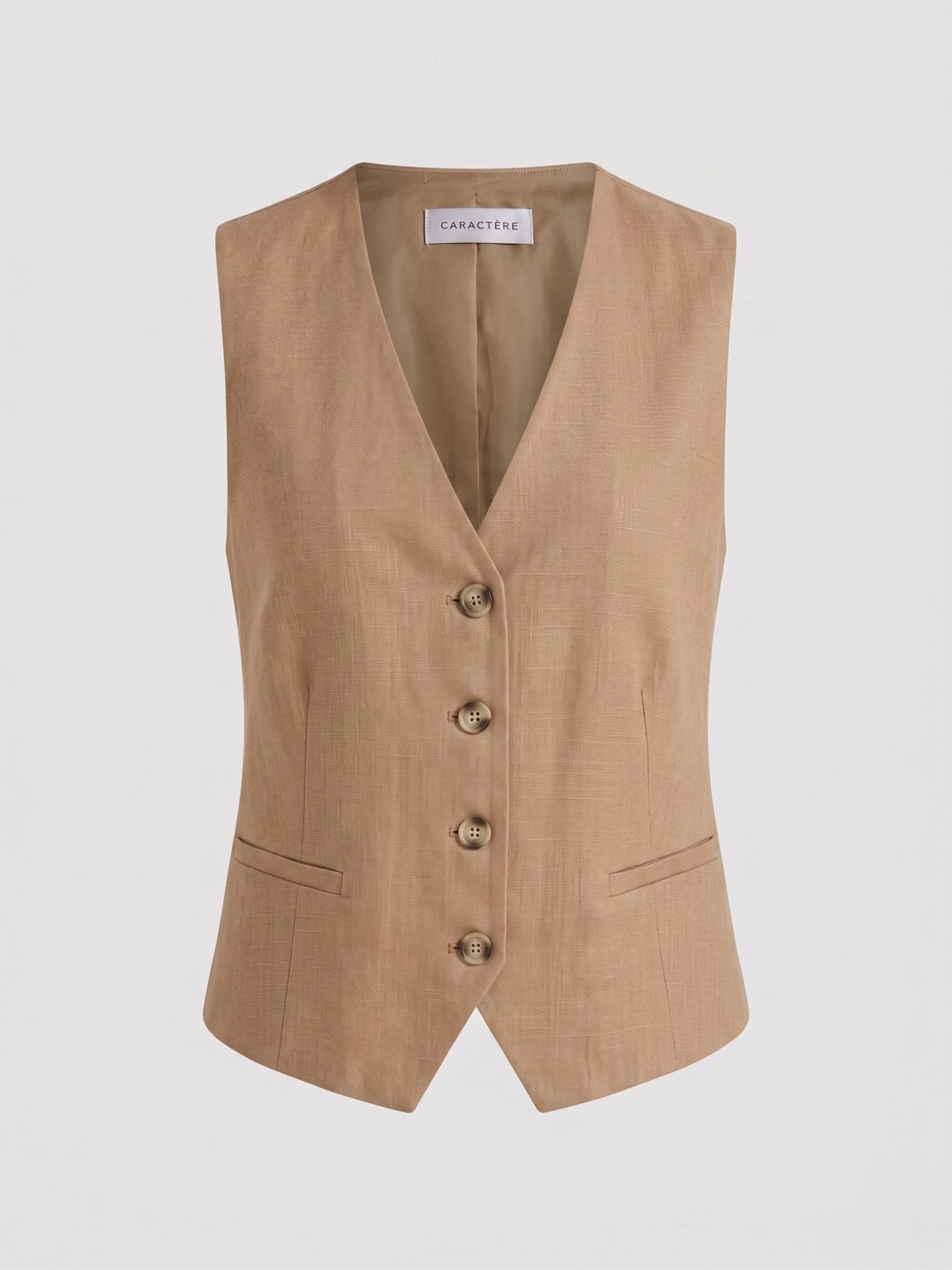Gilet in Misto Lino Coordinato con Pantalone e Giacca - Caractère