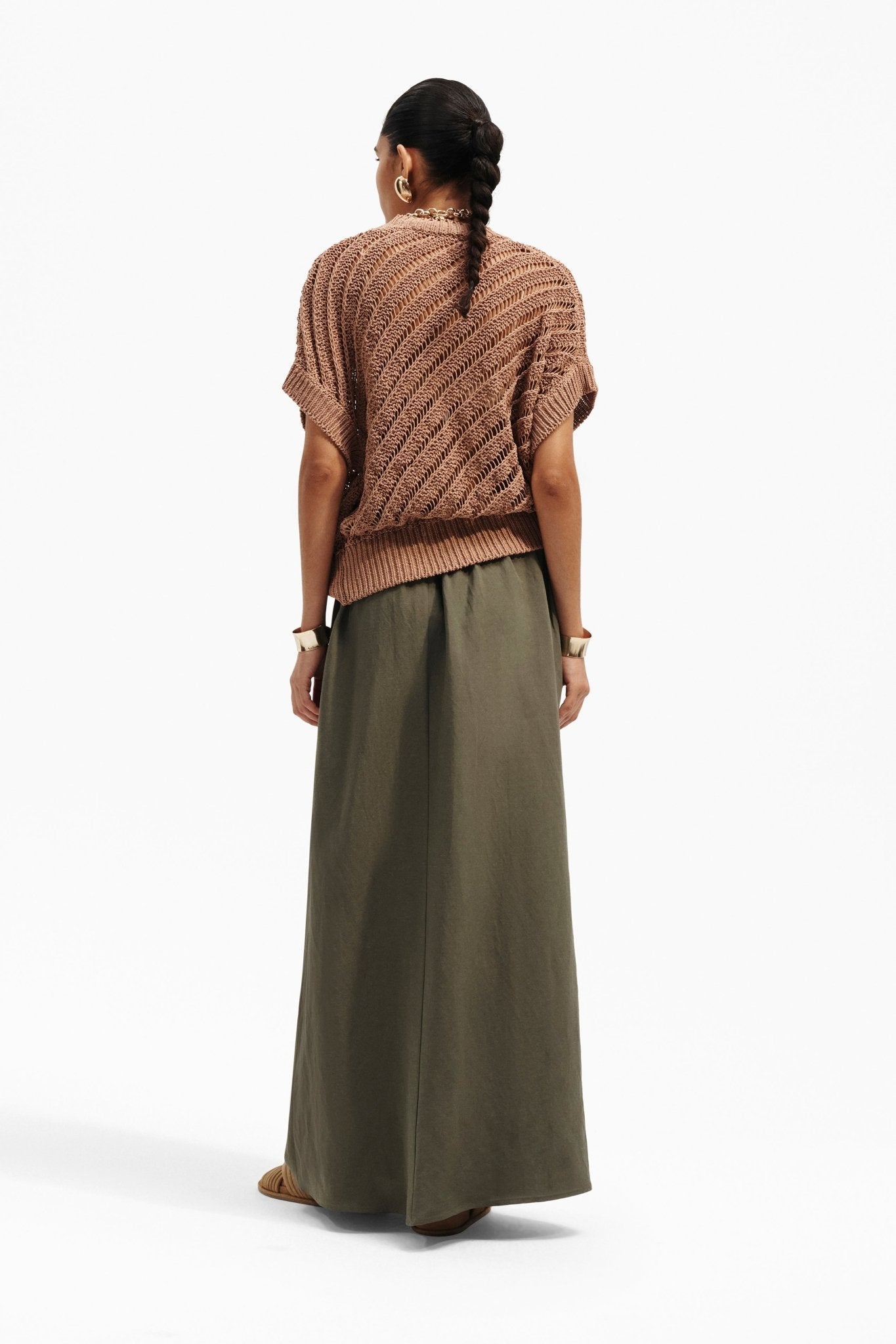 Gonna Lunga in Cotone con Vita Elasticizzata - Caractère