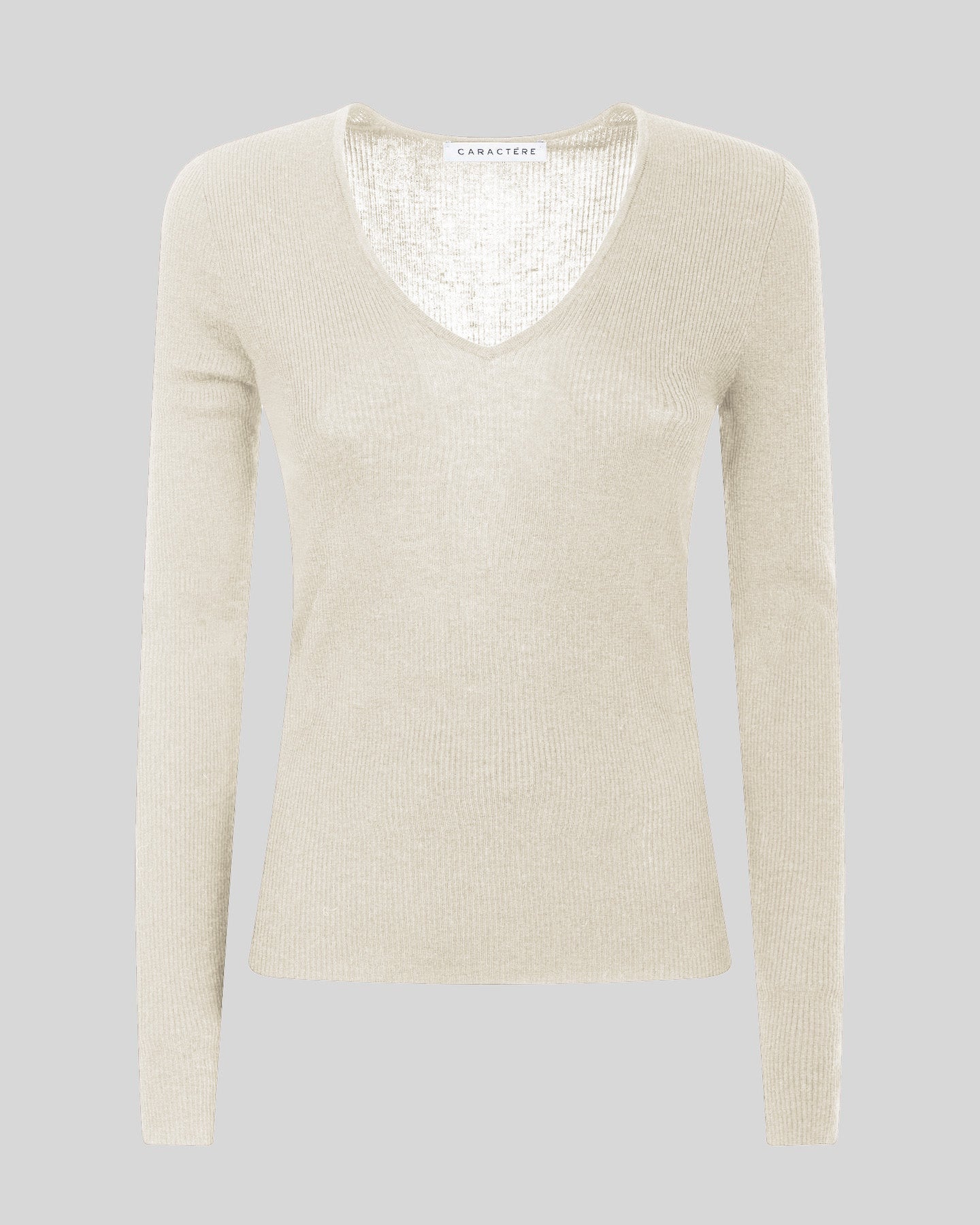 Maglia a costine con scollo a V - Caractère