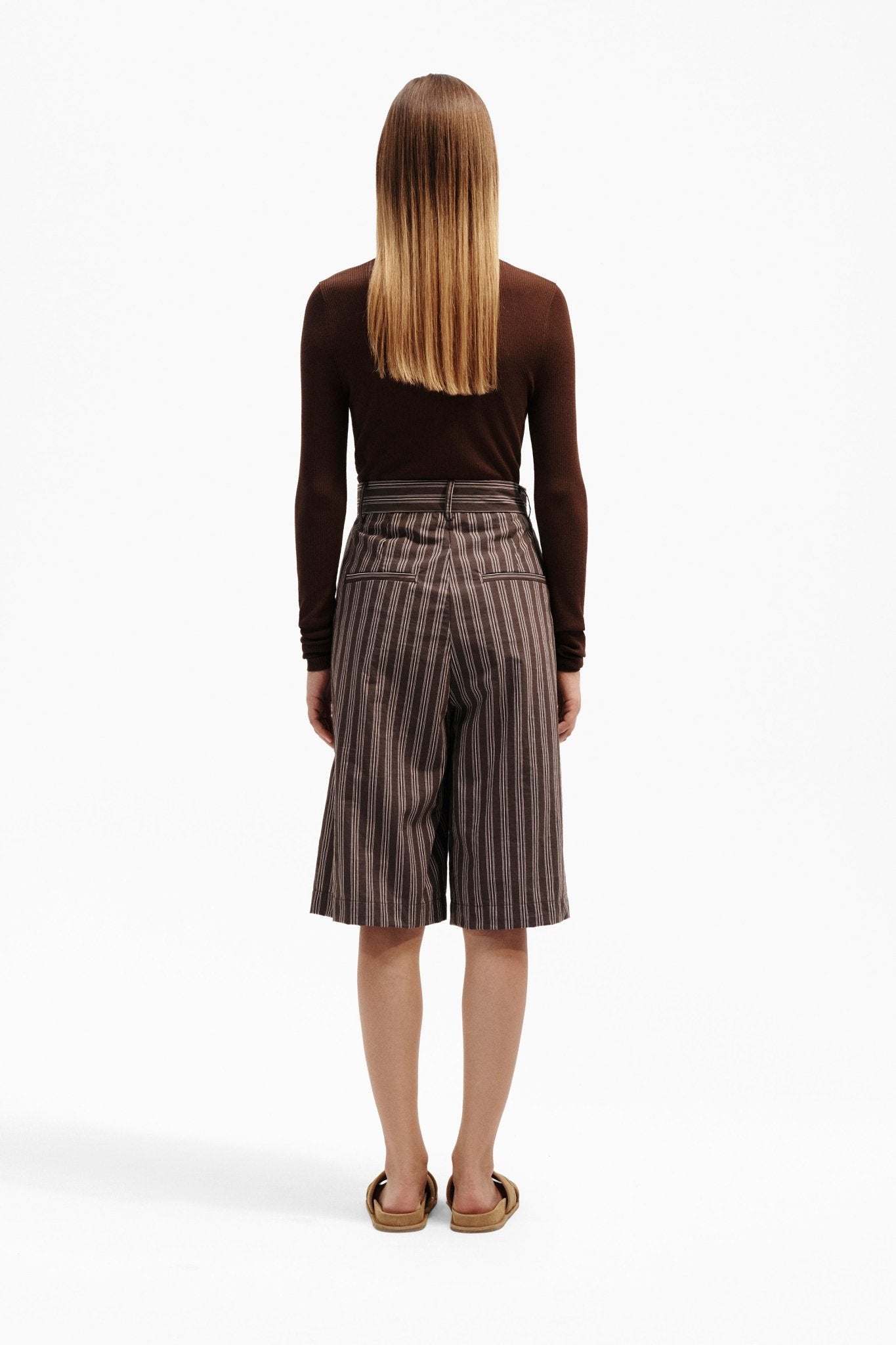 Maglia a Maniche Lunghe a costine Girocollo in Viscosa - Caractère