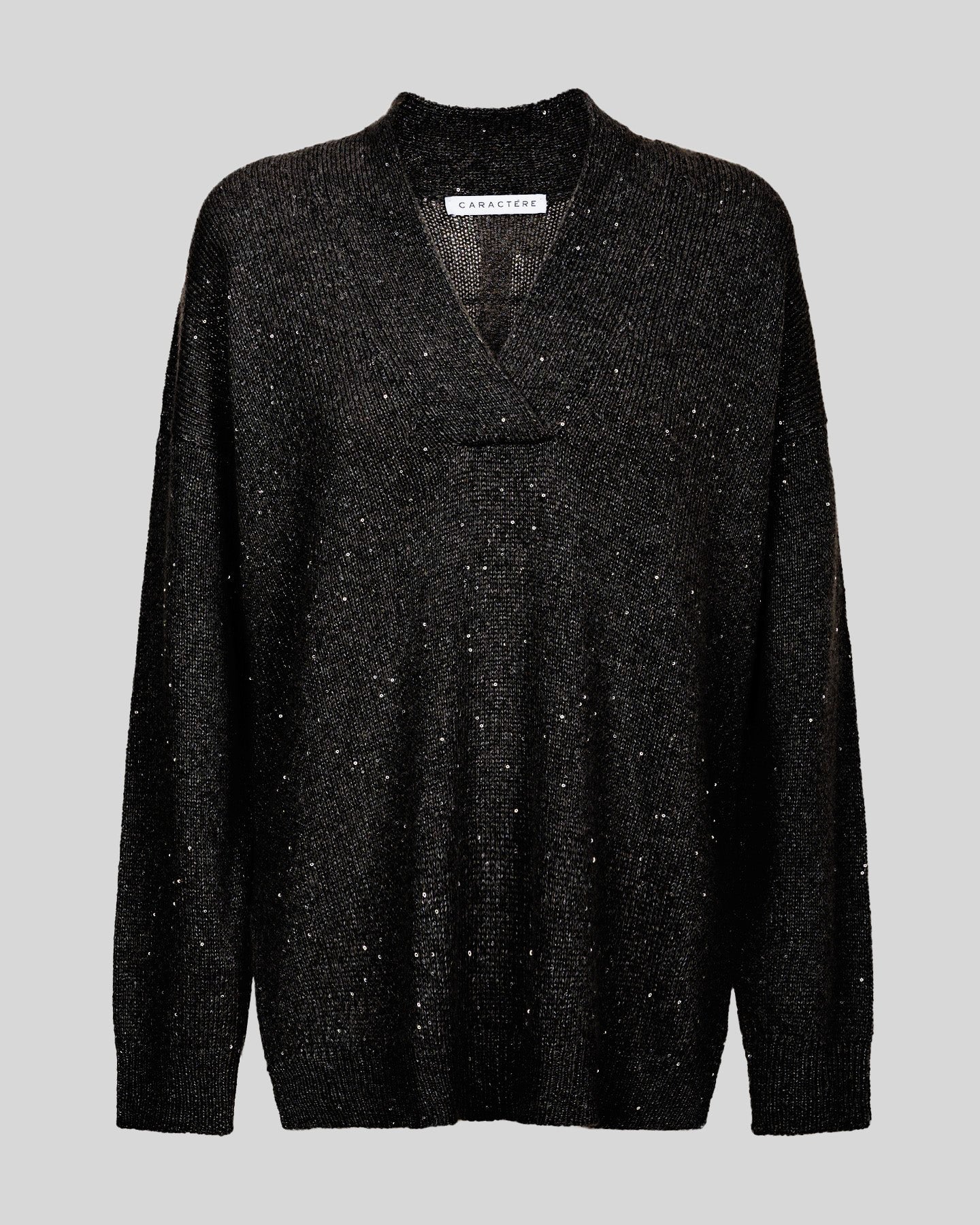 Maglia Laura Scott Manica Lunga Rilassata, Rosa Malva Con Tasche E Paillettes, Nuovo