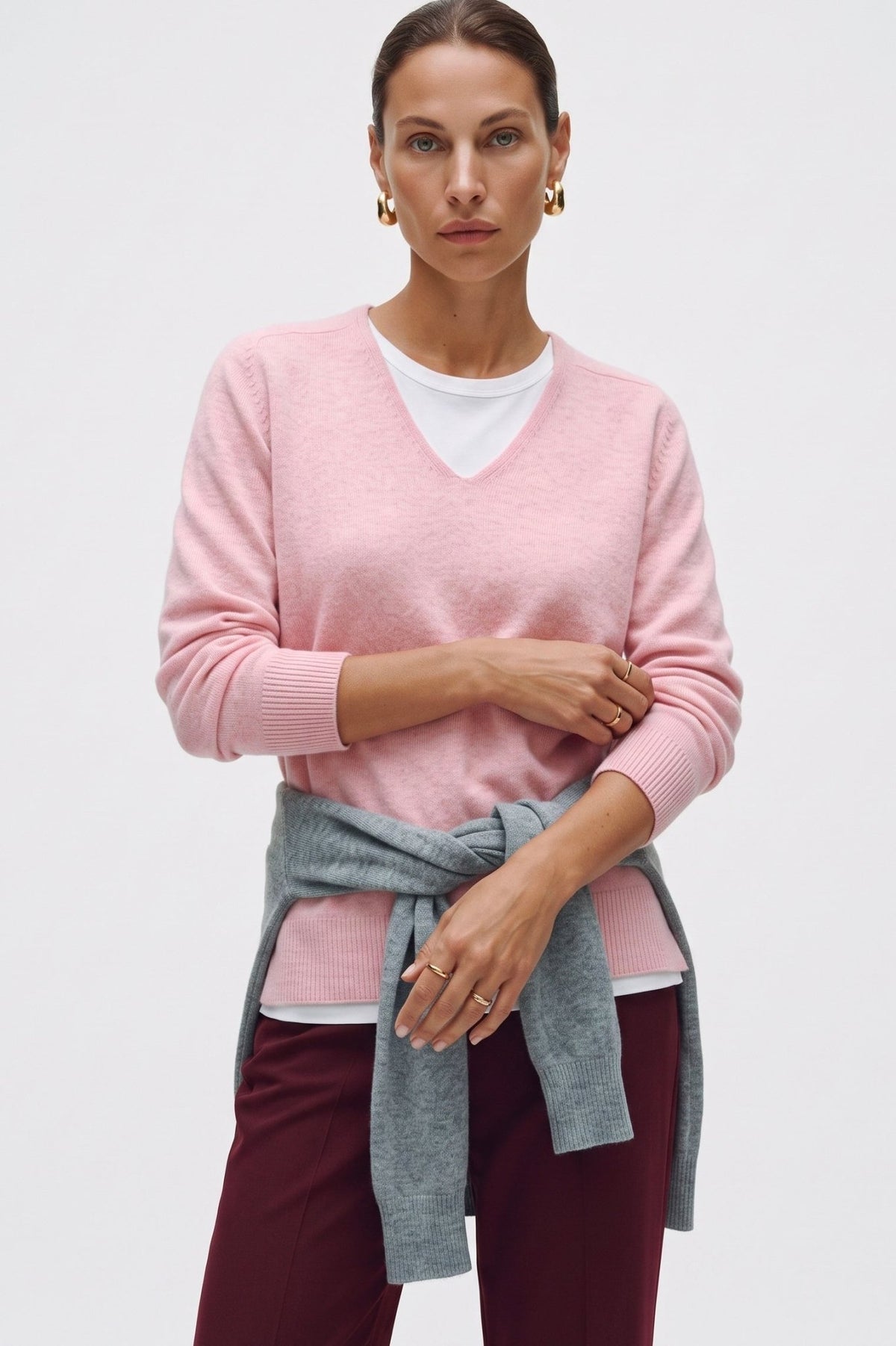 Maglia con scollo a V in Cashmere - Caractère