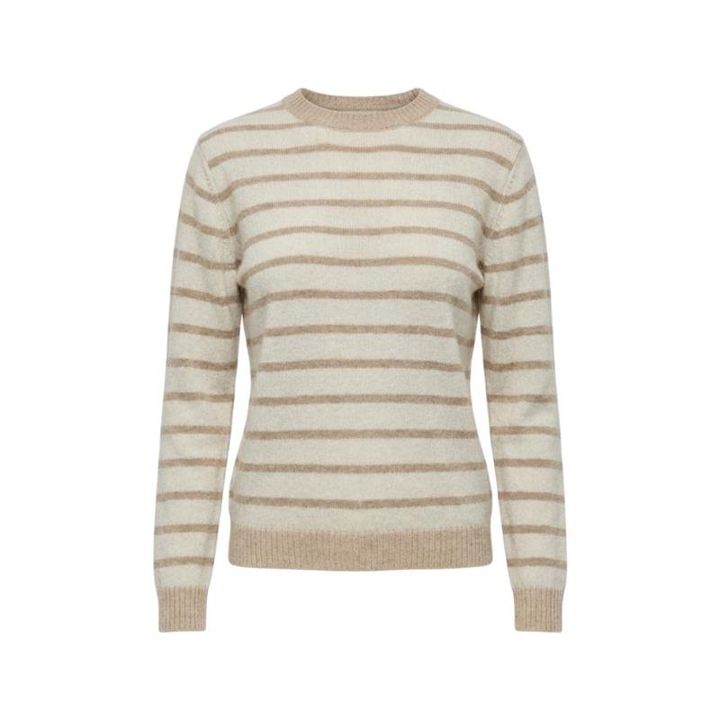 Maglia girocollo a righe in misto lana - Caractère