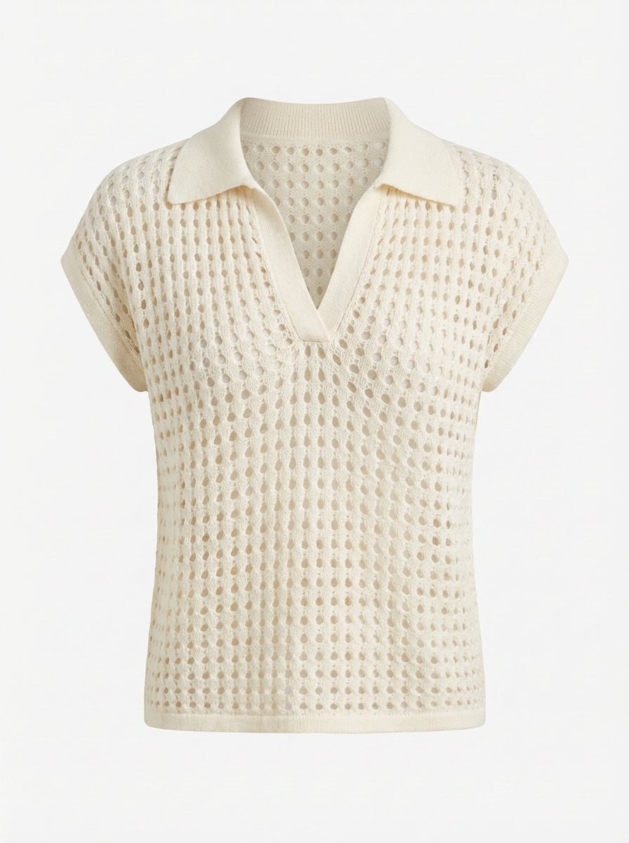 Maglia Polo traforata in Cotone - Caractère