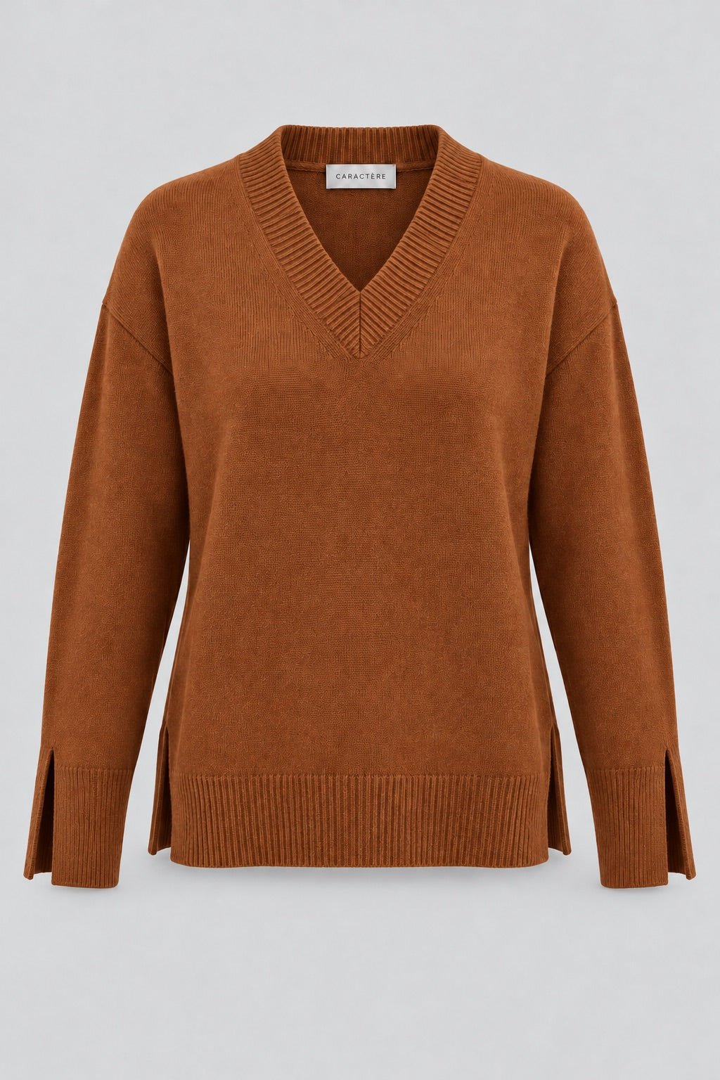 Maglia Scollo A V Over Con Spacchi in misto lana - Caractère