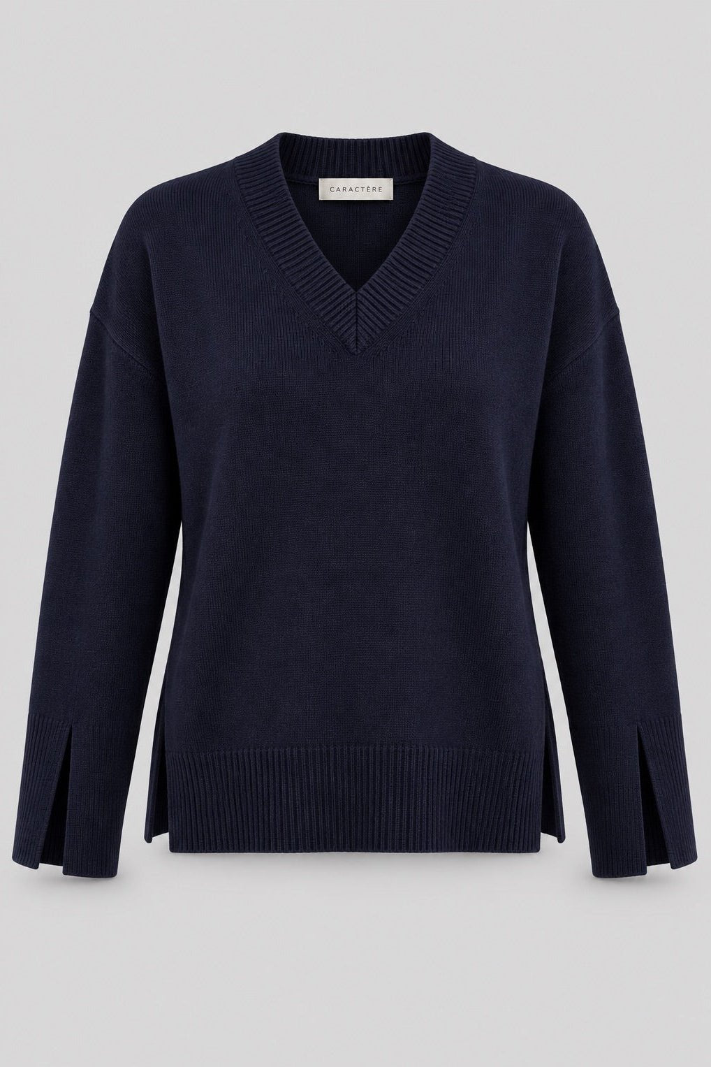 Maglia Scollo A V Over Con Spacchi in misto lana - Caractère
