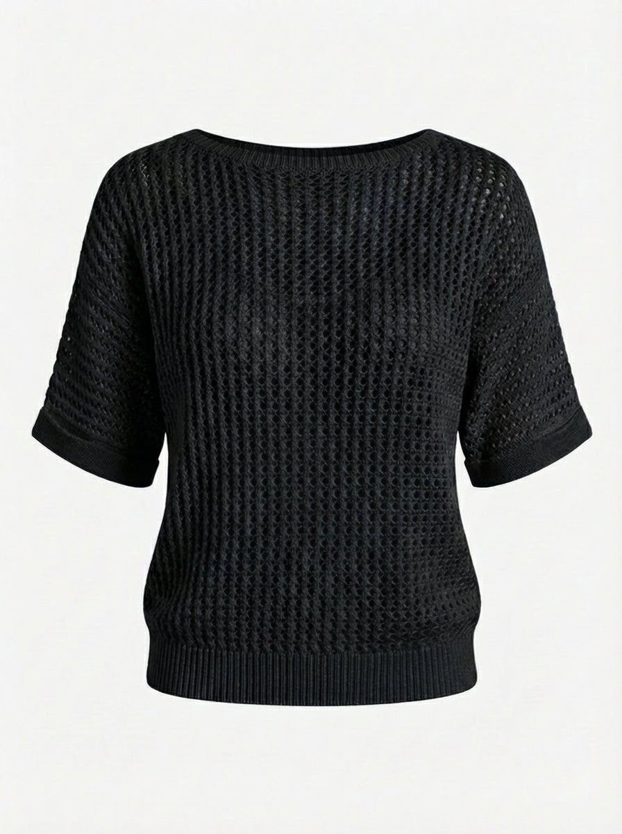 Maglia Traforata a Maniche Corte - Caractère