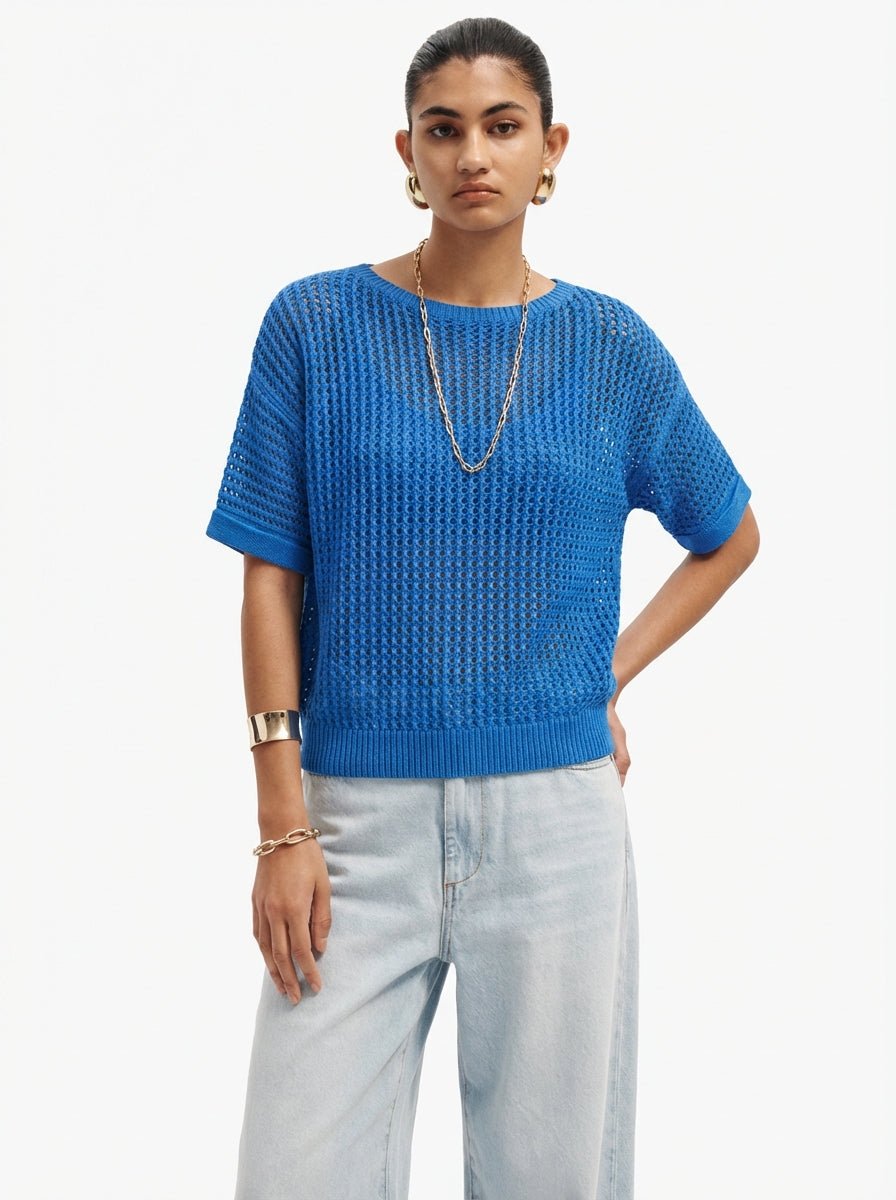 Maglia Traforata a Maniche Corte - Caractère