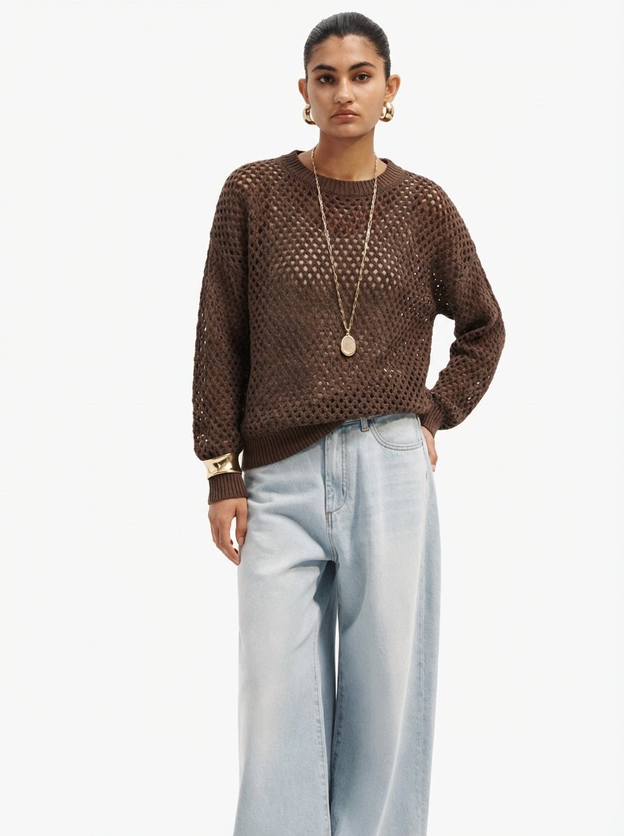 Maglia Traforata Girocollo in cotone morbido - Caractère