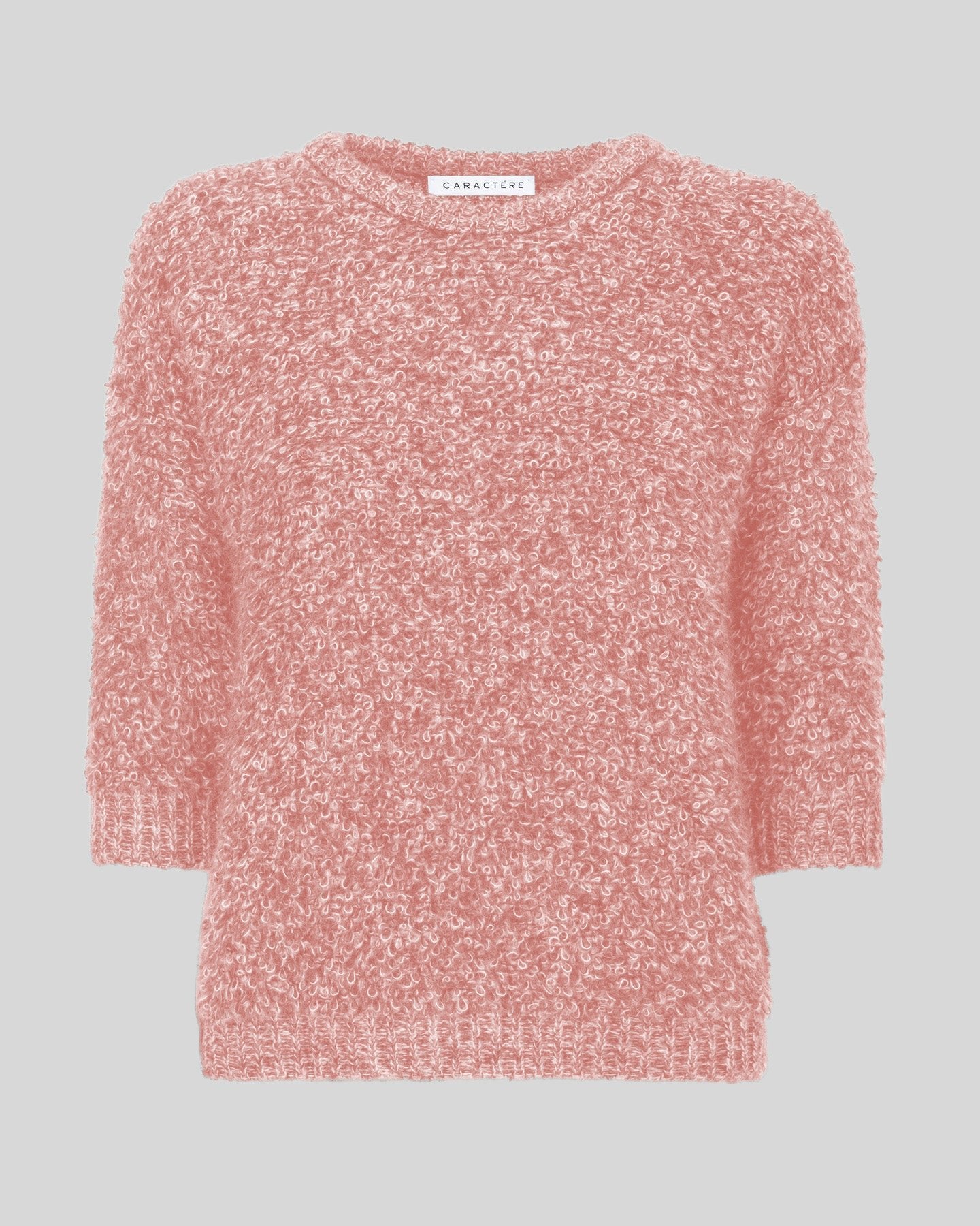 Maglione bouclè a mezza manica - Caractère