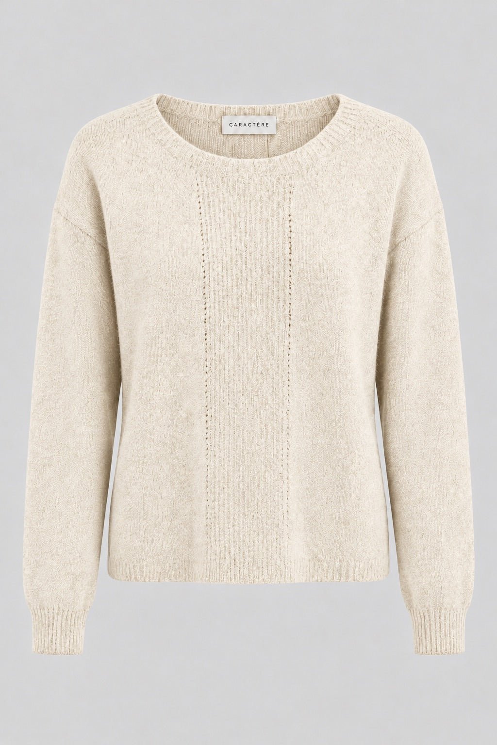 Maglione Donna Girocollo in Maglia con Lavorazione Traforata - Caractère