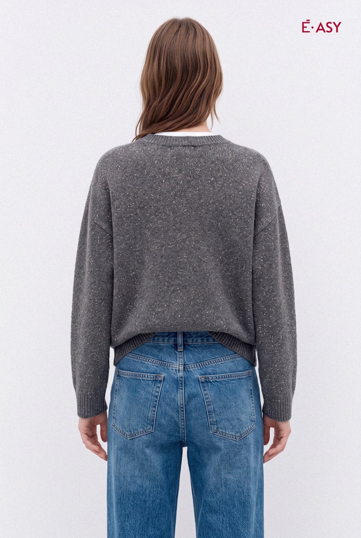Maglione scolla a V in Maglia Morbida - Caractère