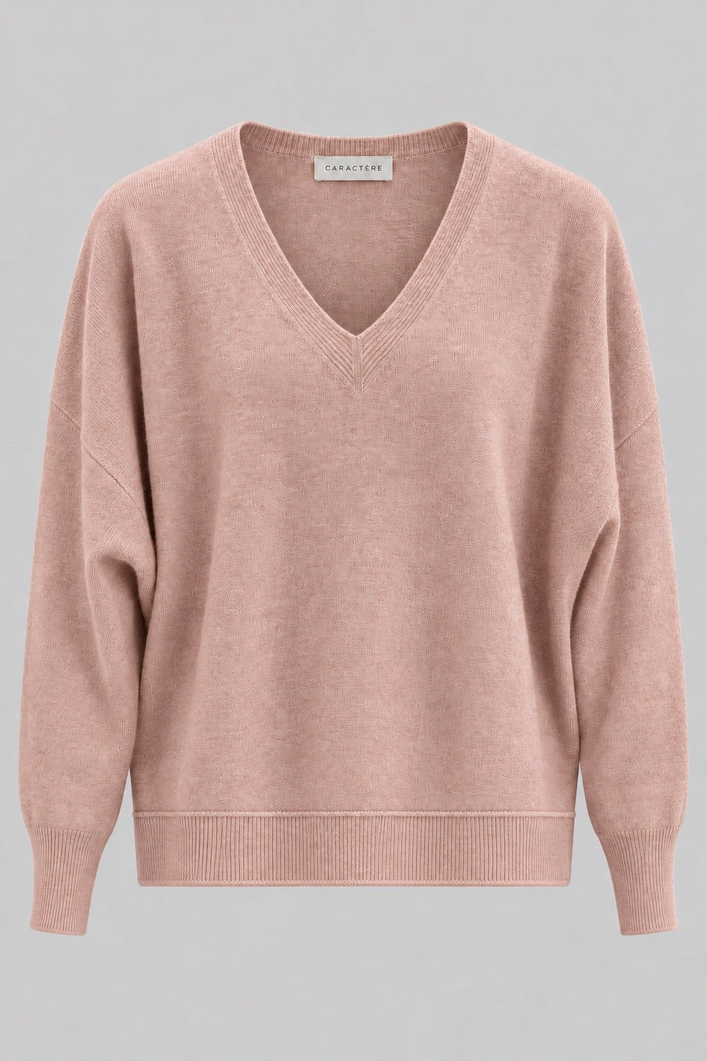 Maglione Scollo a V con Bordi a Costine - Caractère