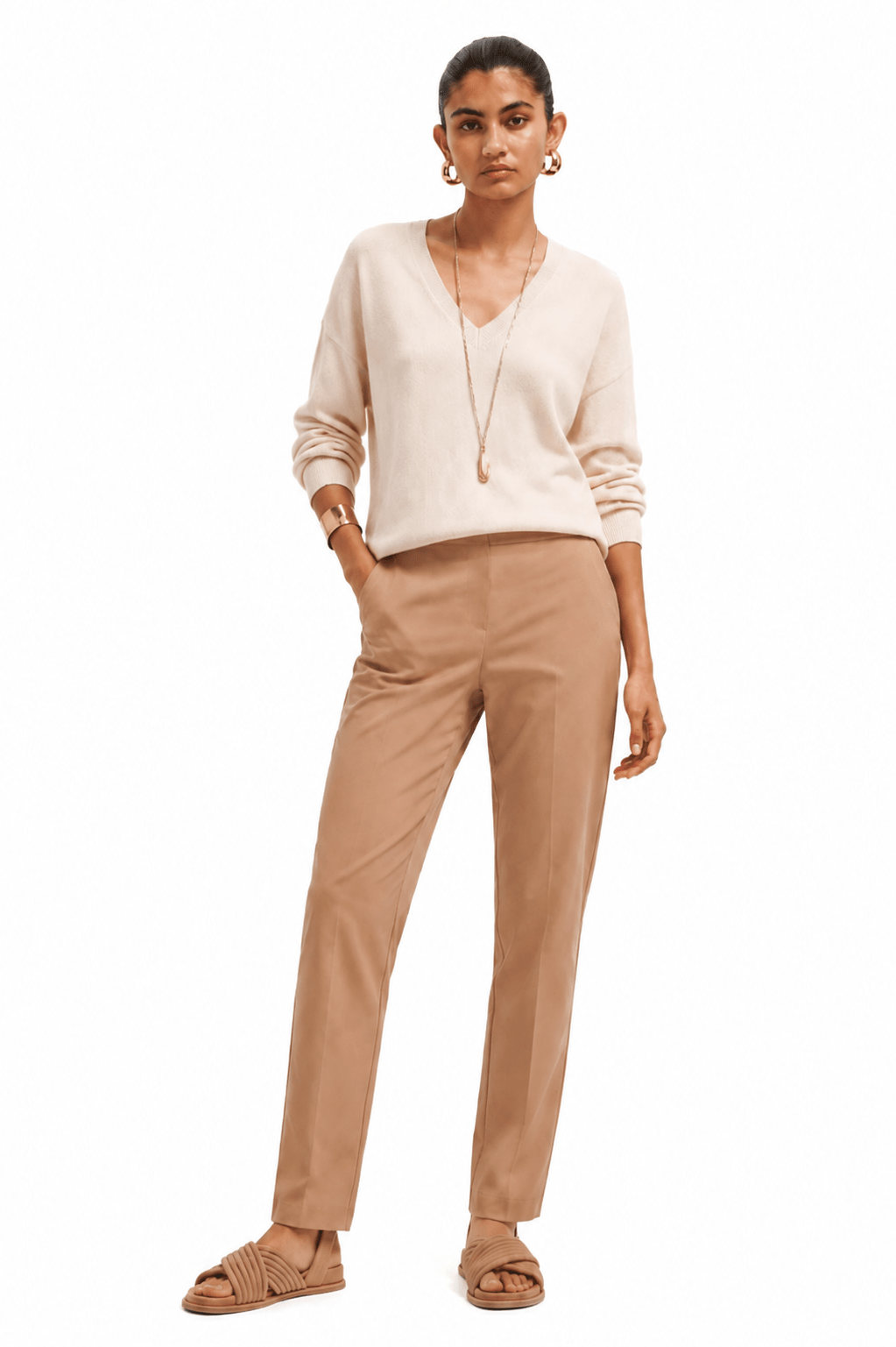 Pantalone a sigaretta con elastico sul retro - Caractère