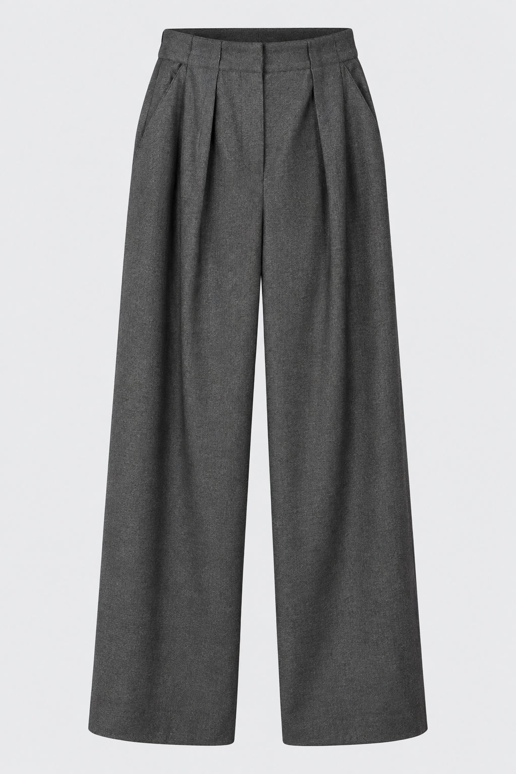 Pantalone Ampio Con Pizziche E Motivo Passante - Caractère