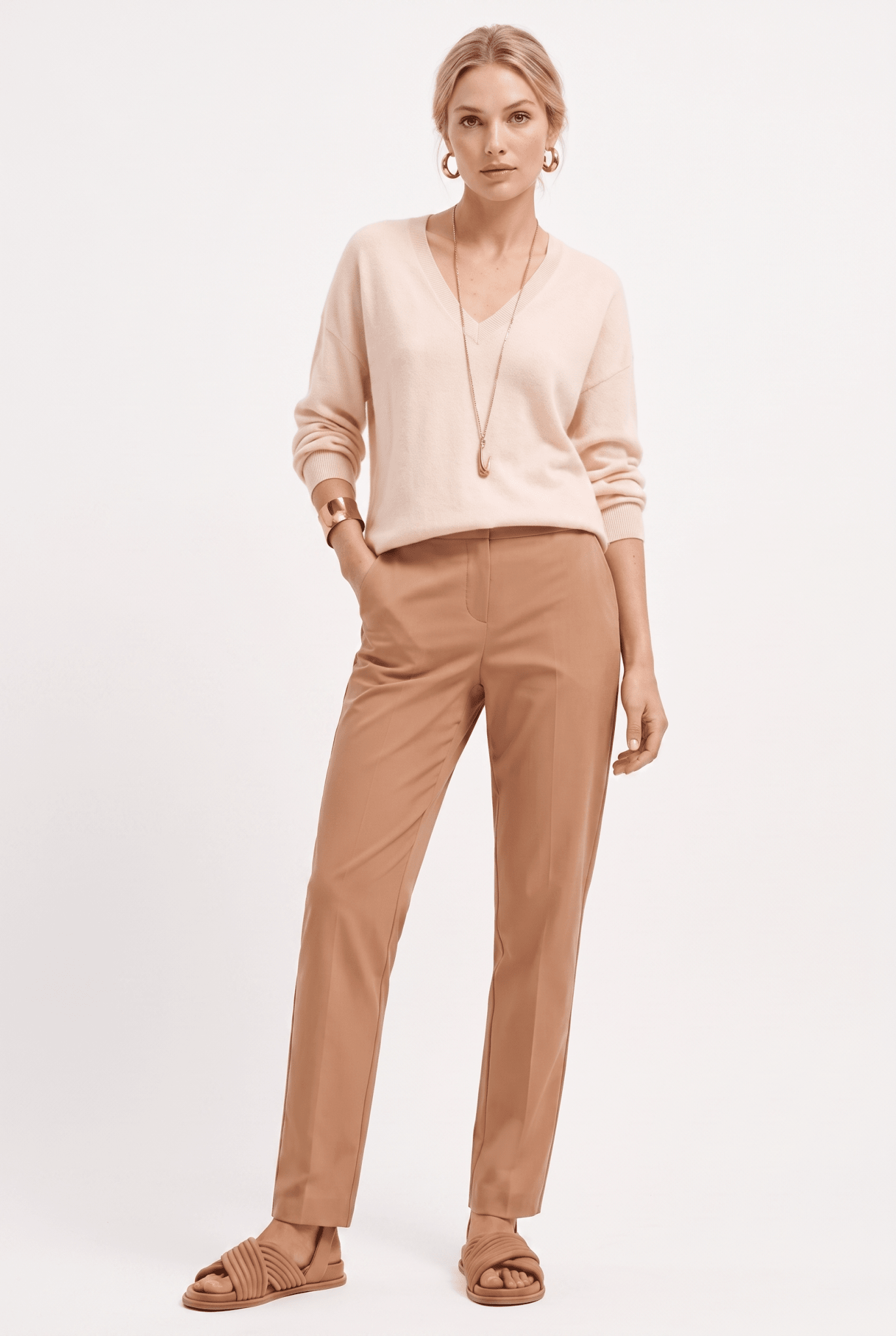 Pantalone Donna a Sigaretta con Elastico sul Retro – Elegante e Confortevole - Caractère
