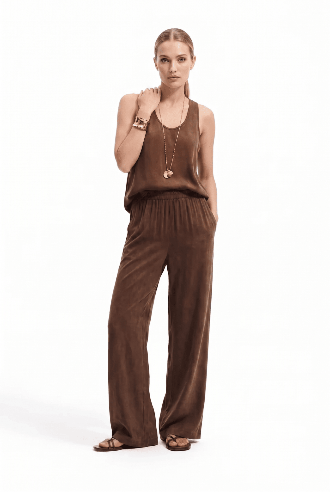 Pantalone Donna Fluido in Cupro Elasticizzato – Comfort e Stile Raffinato - Caractère