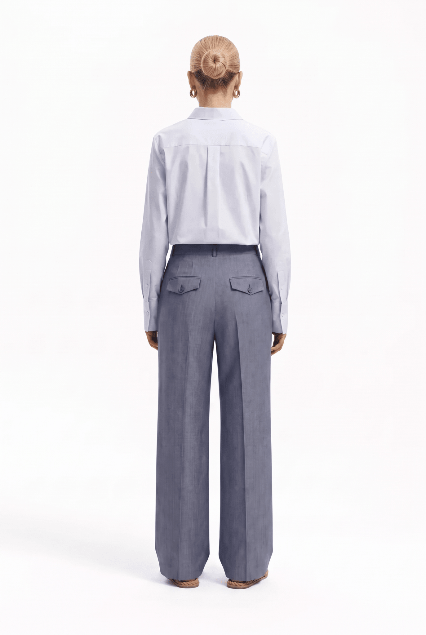 Pantalone Donna Sartoriale Wide Leg a Vita Media – Elegante e Raffinato - Caractère