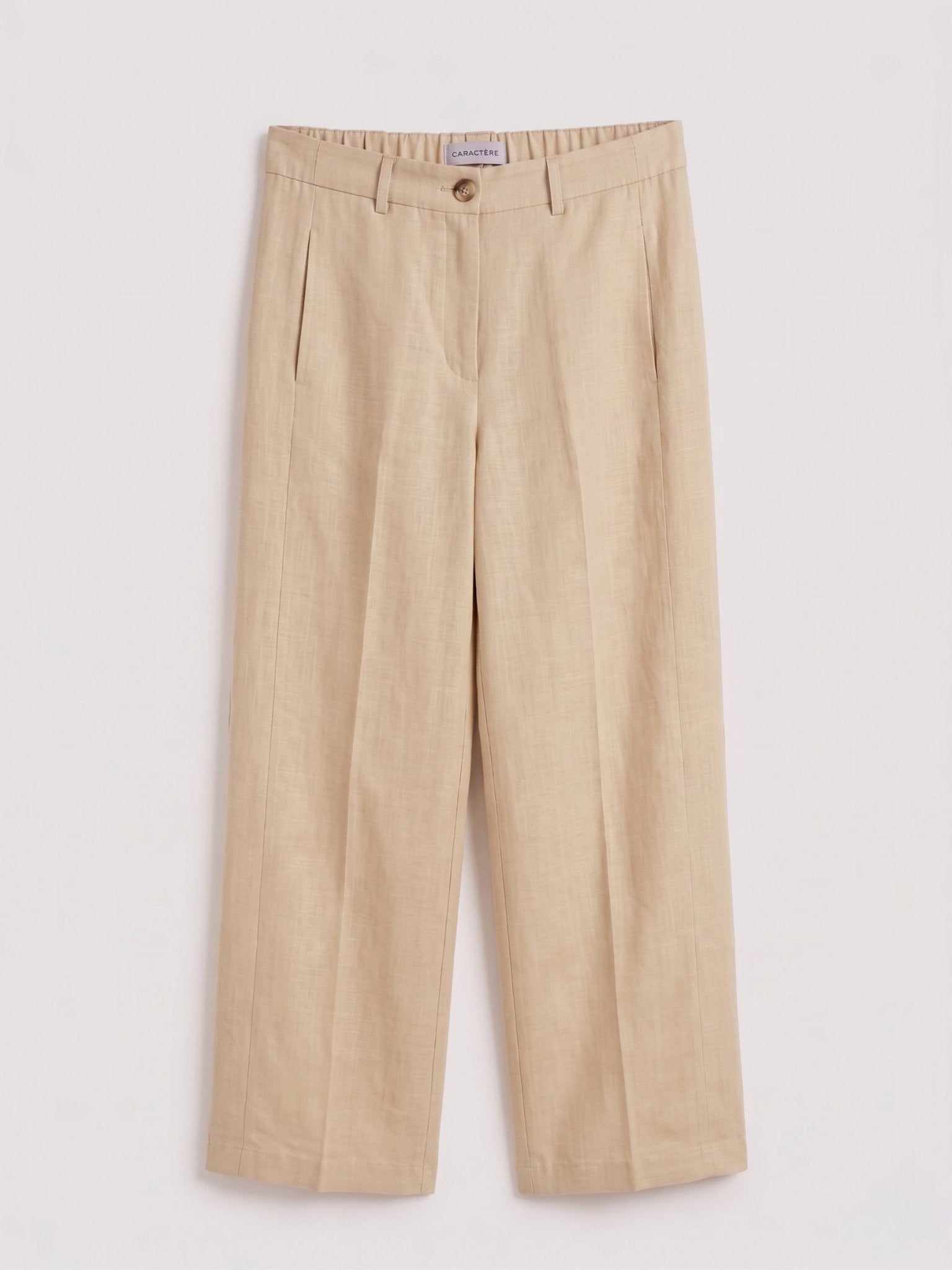 Pantalone Dritto in Viscosa di Lino - Caractère