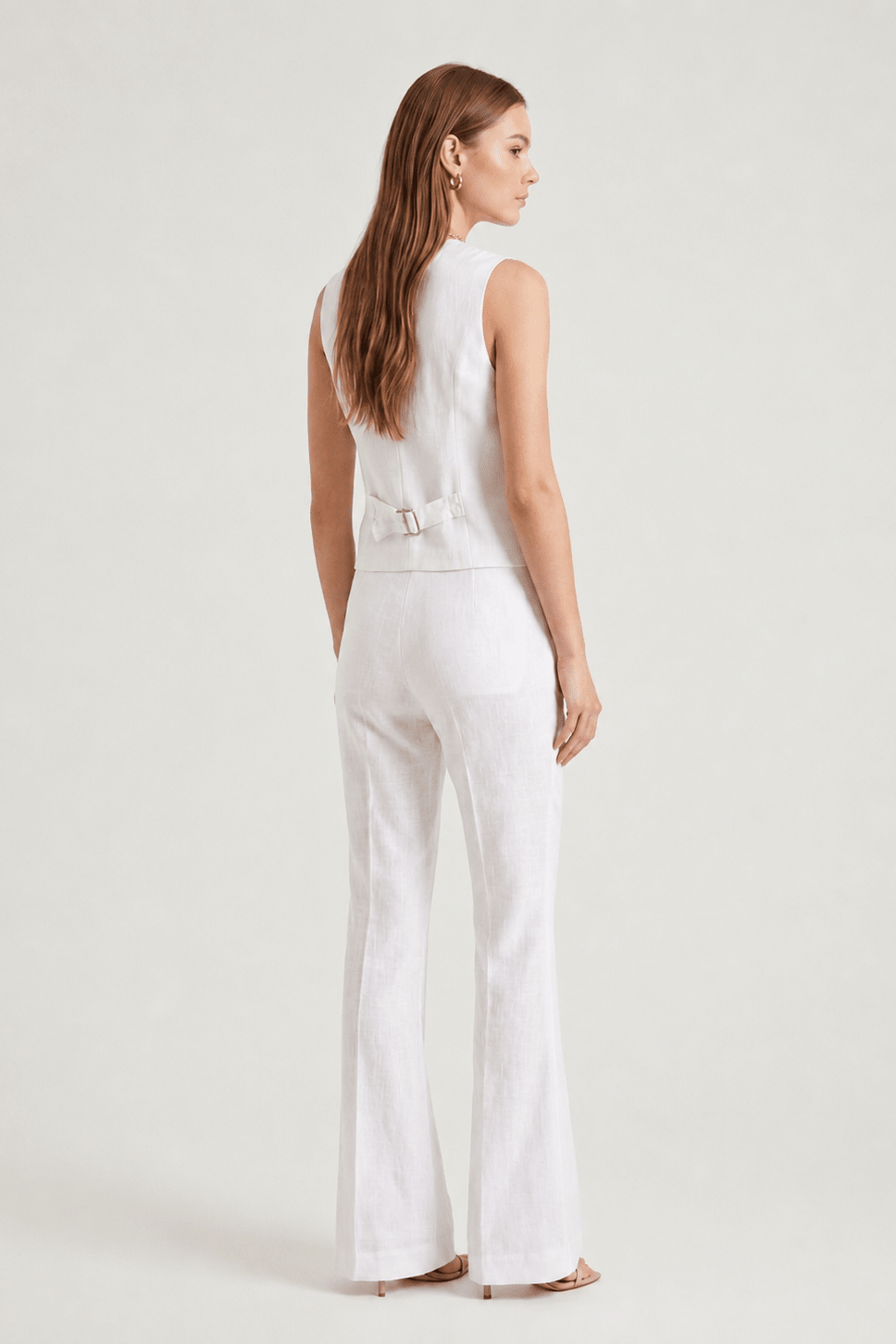 Pantalone in Cotone Effetto Denim a Zampa - Caractère