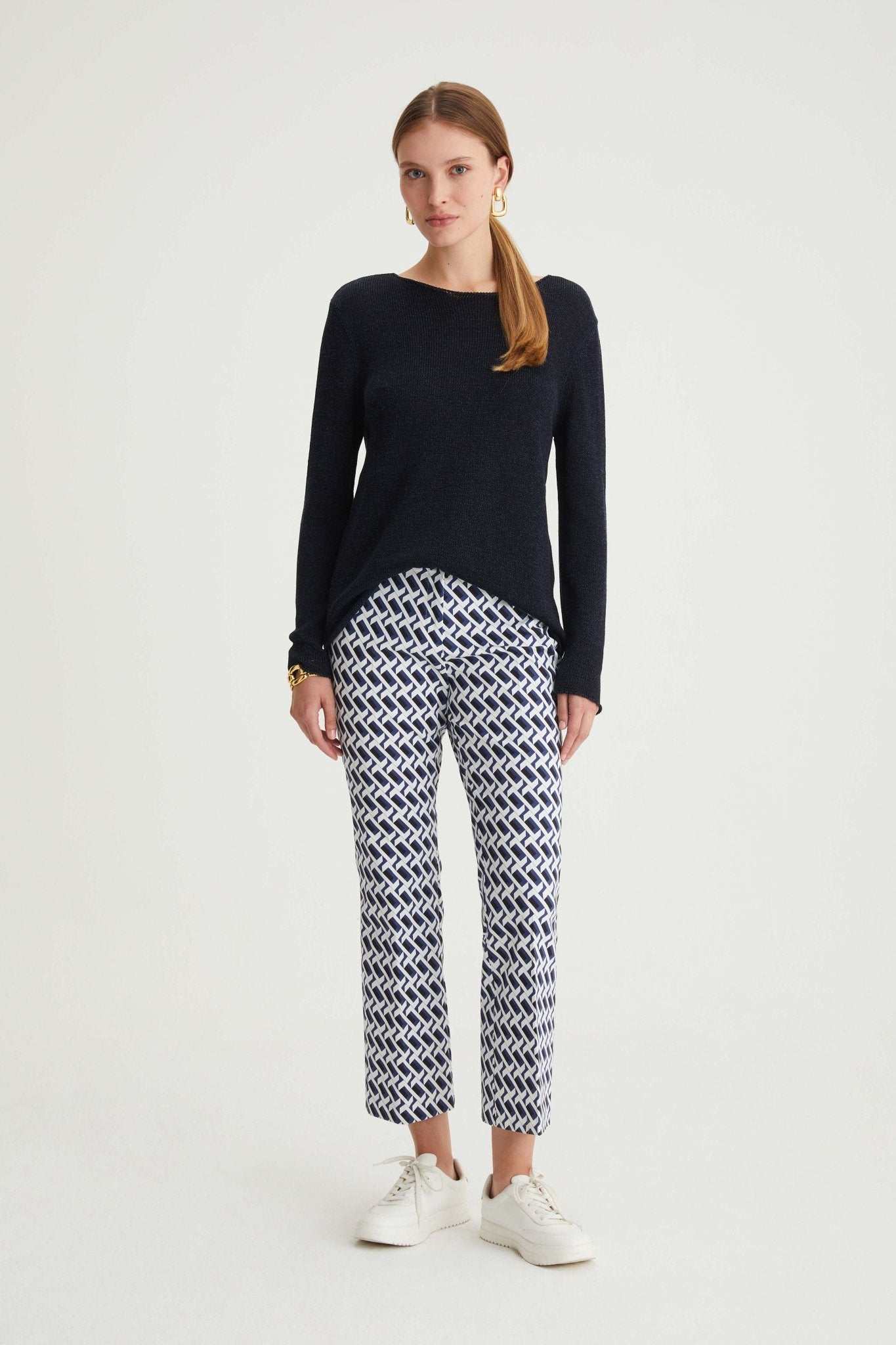 Pantalone in gabardina stampata - Caractère