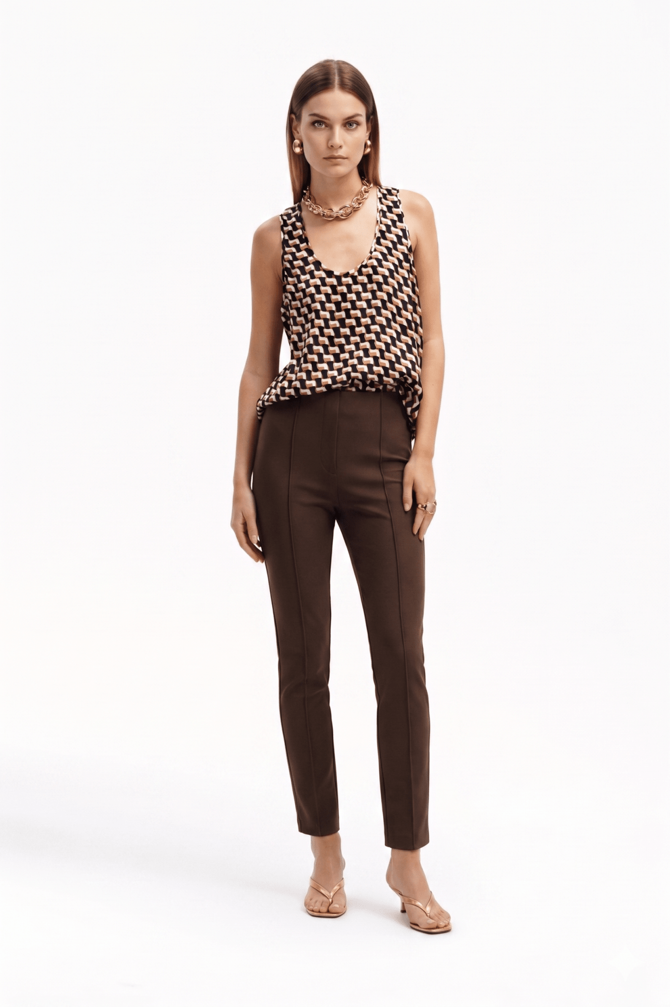 Pantalone in jersey punto Milano - Caractère