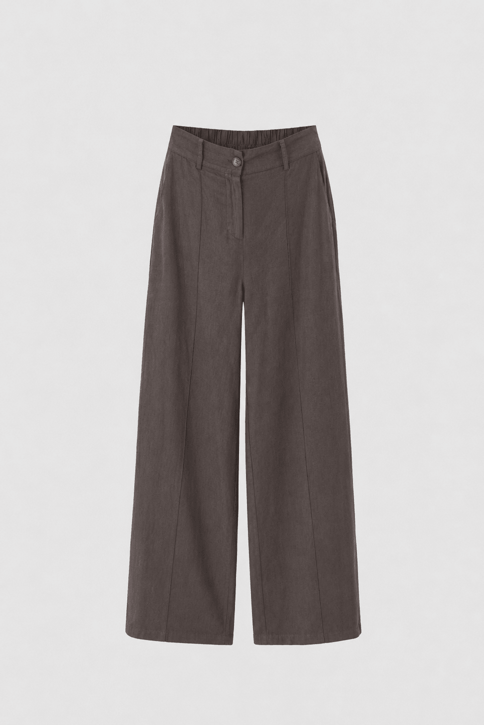 Pantalone Palazzo in Misto Lino con Vita Elasticizzata - Caractère