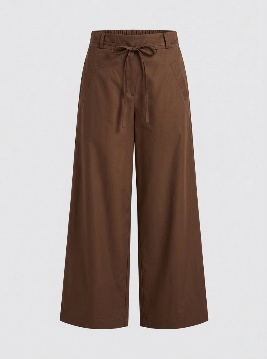 Pantalone wide leg con laccio in vita - Caractère