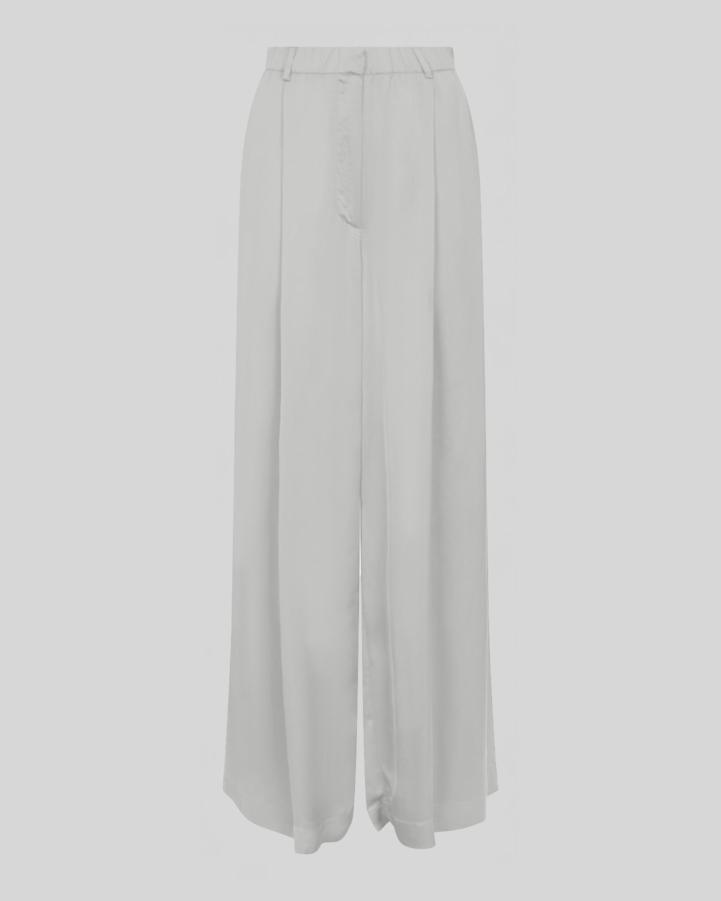 Pantaloni ampi in satin a vita alta con linea fluida - Caractère
