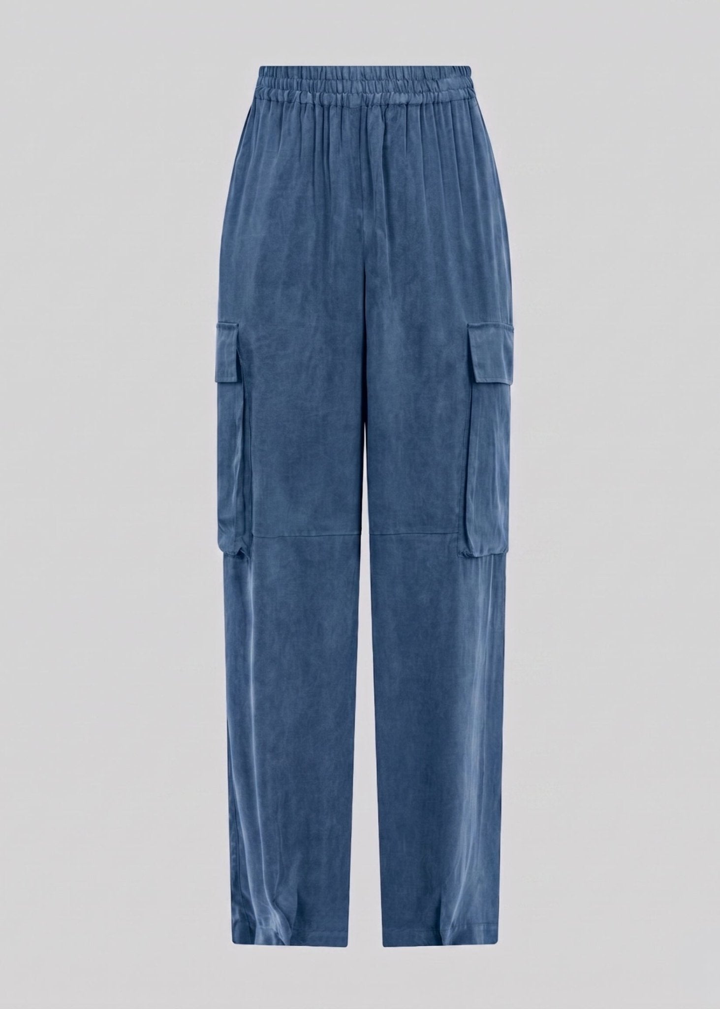 Pantaloni cargo in cupro con gamba ampia e vita elasticizzata - Caractère