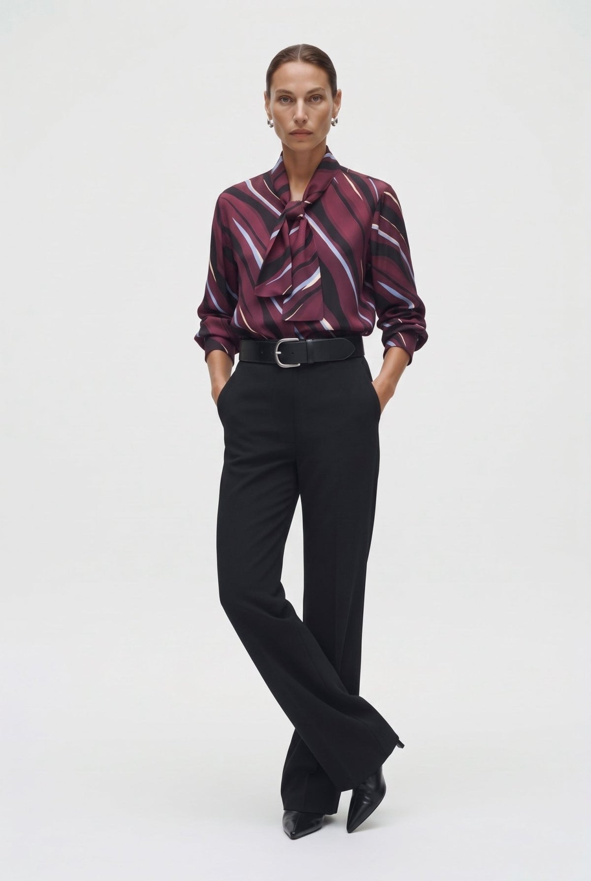 Pantaloni Donna Eleganti in Crepe Gamba Ampia - Caractère