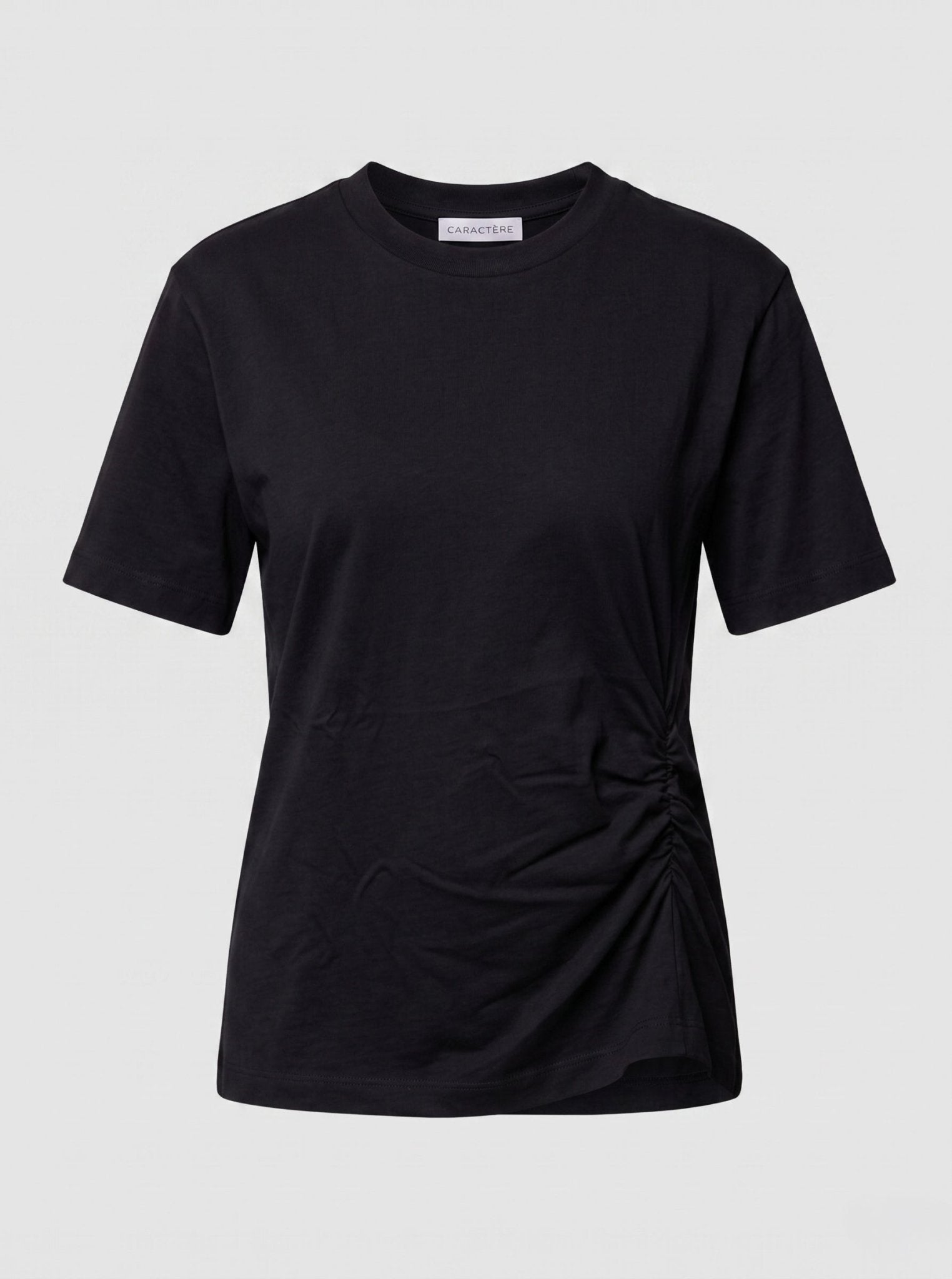 T-Shirt Donna con Dettaglio Drappeggiato Laterale – Carattere e Raffinatezza