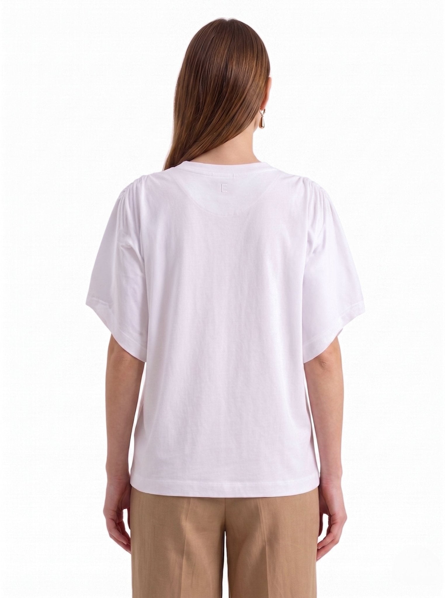 T-shirt con maniche arricciata in spalla - Caractère