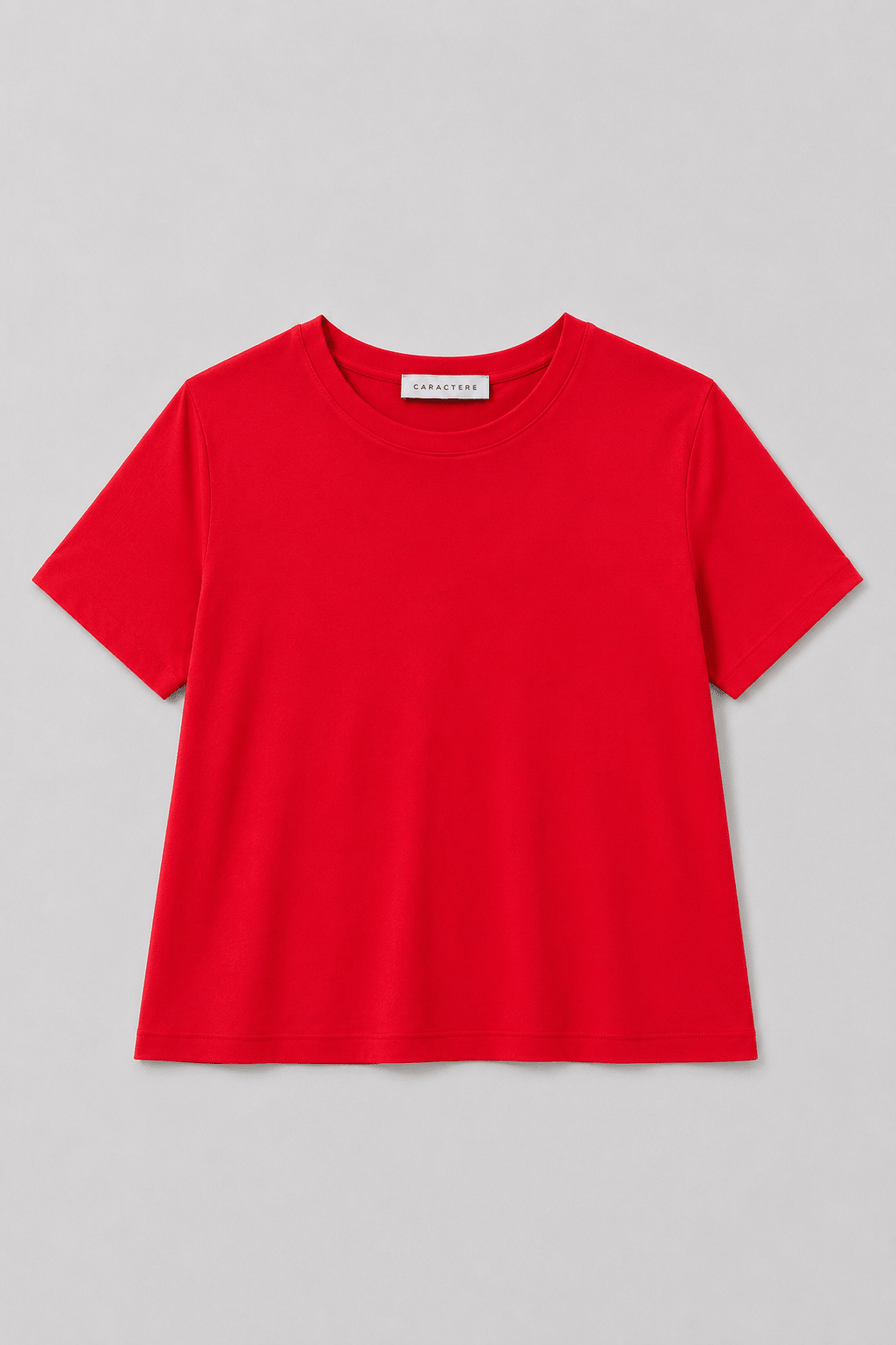 T-shirt dritta Girocollo in Jersey di Cotone - Caractère