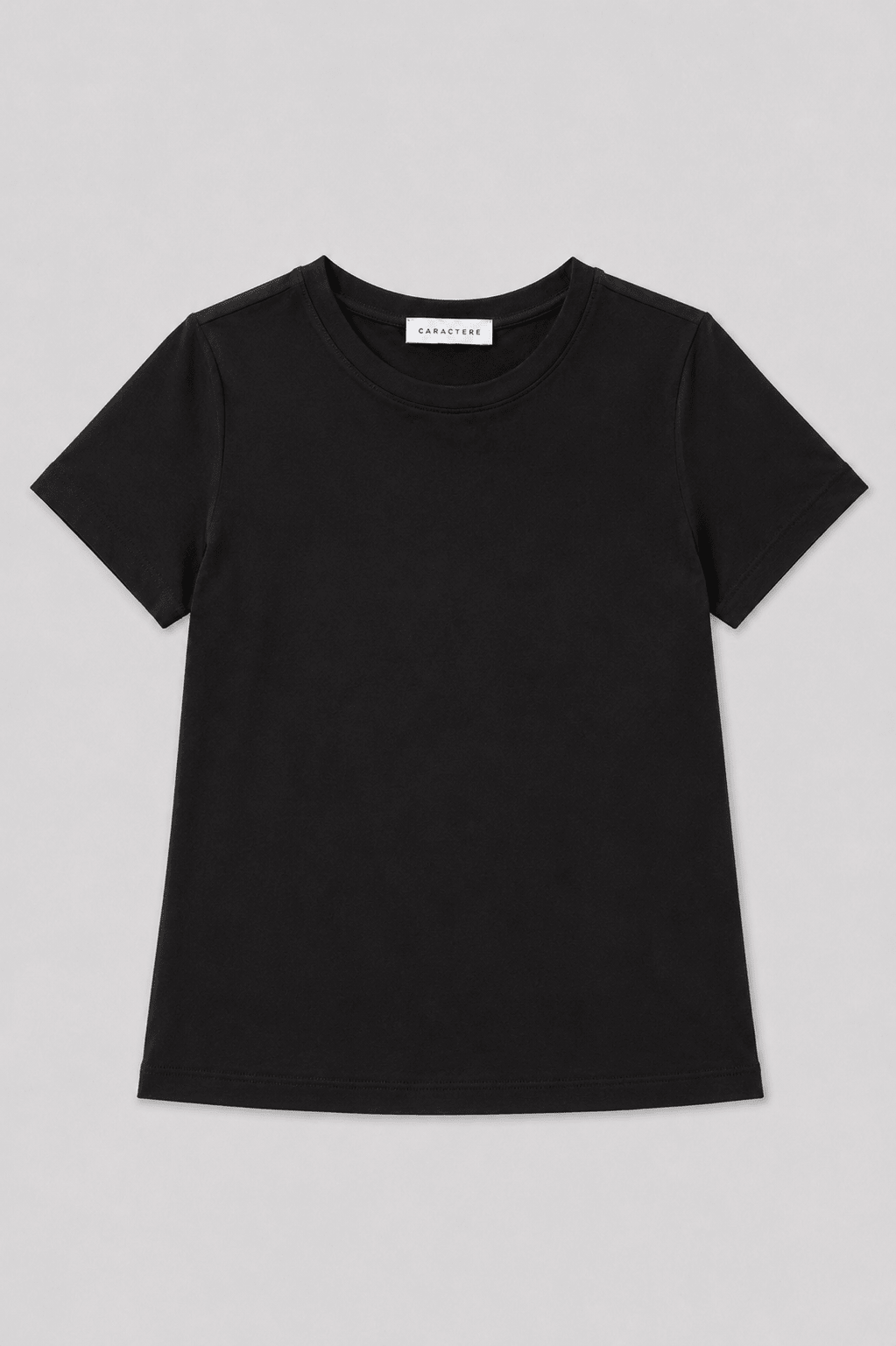 T-shirt Slim Fit Girocollo in Jersey di Cotone - Caractère